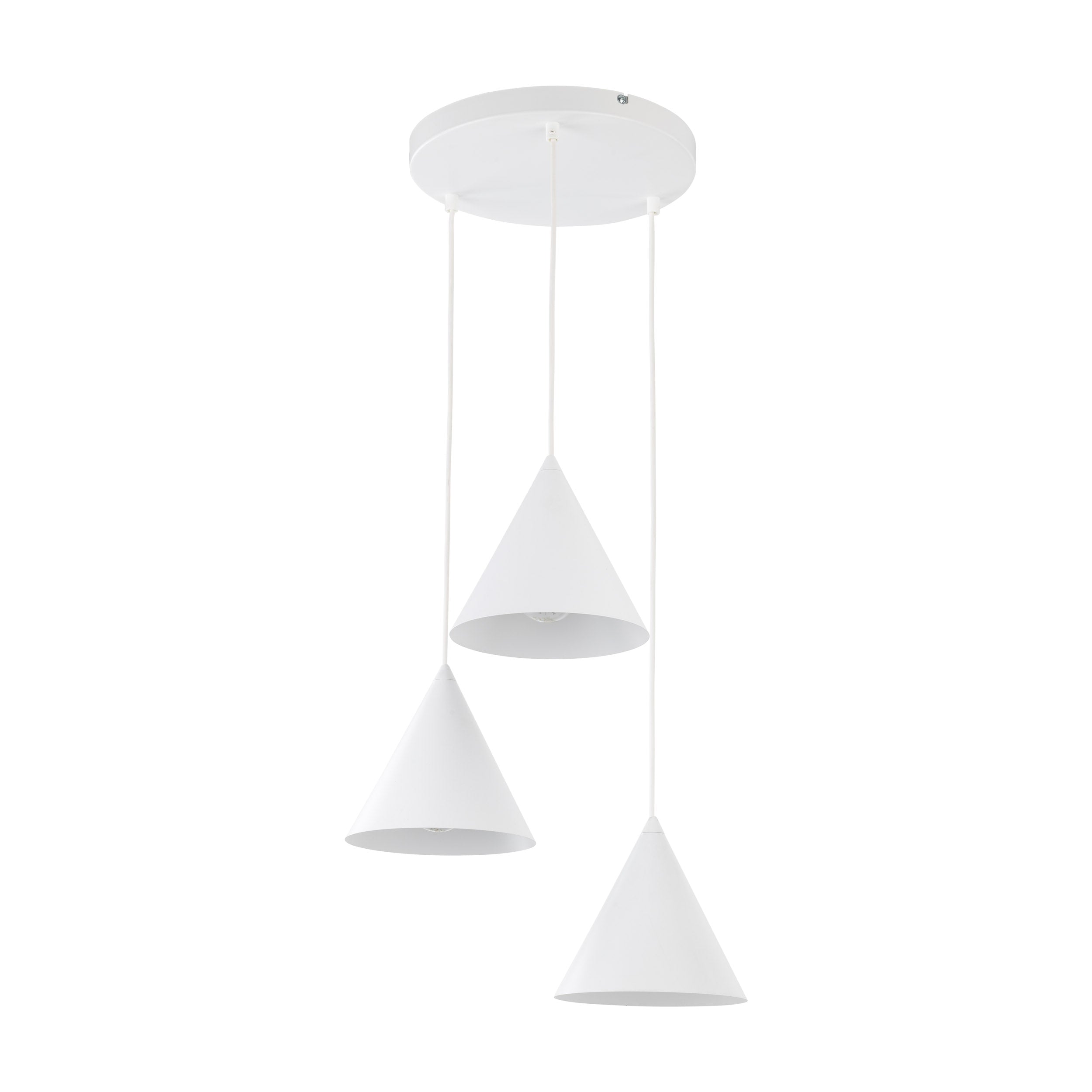CONO 3-Light Steel Cone Pendant for Kitchen Island & Dining Table