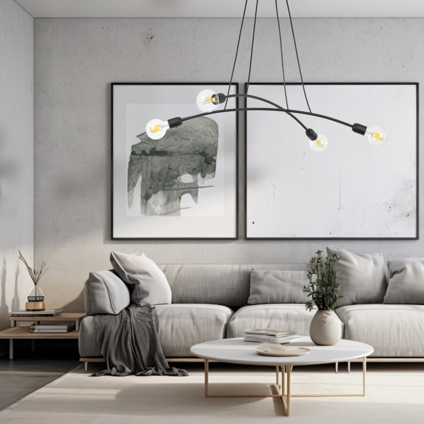 HELIX Black Minimalist Pendant Light 4 (Clearance)