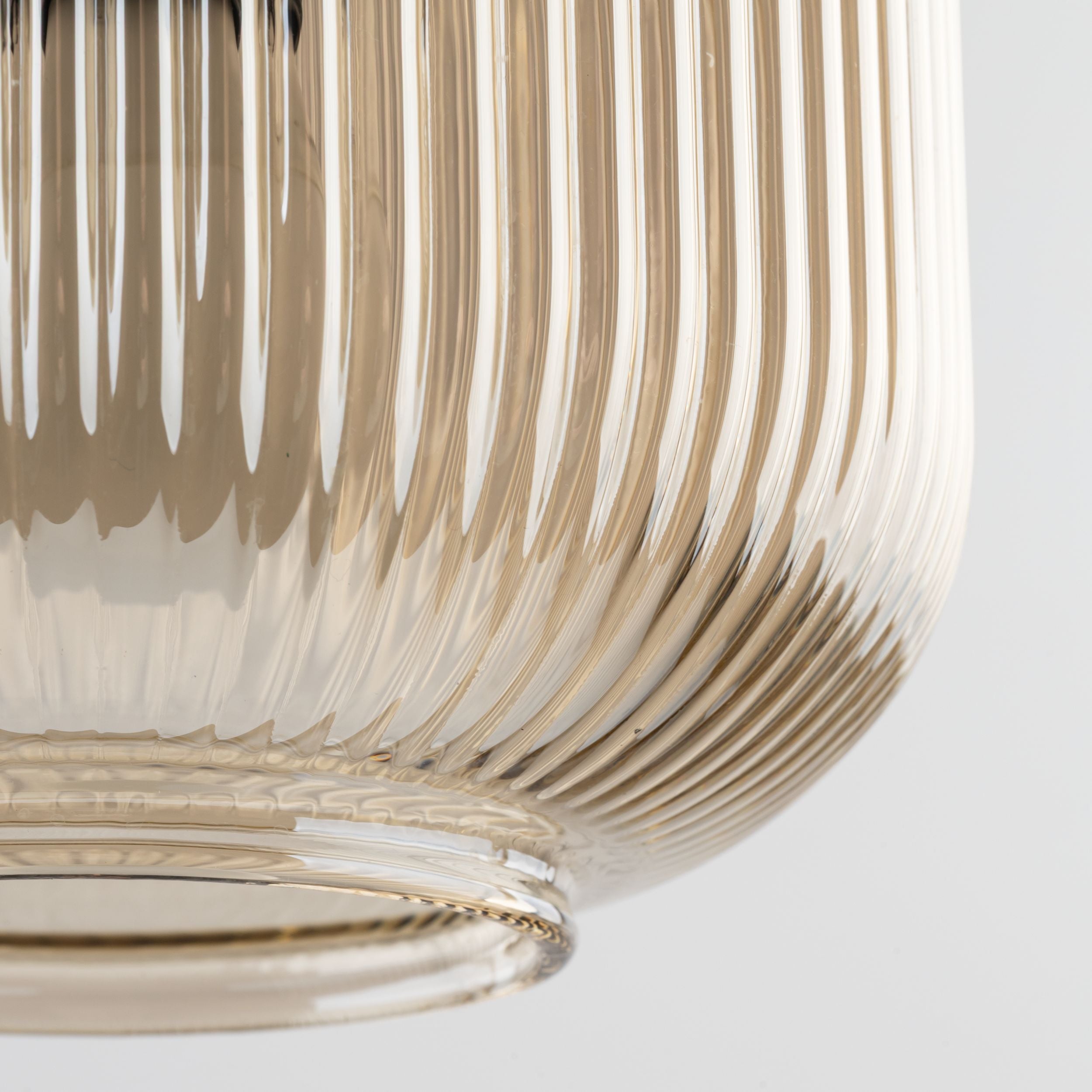 SOPHIA Ribbed Glass Pendant Light for Kitchen Island, Dining Room & Contemporary Interiors
