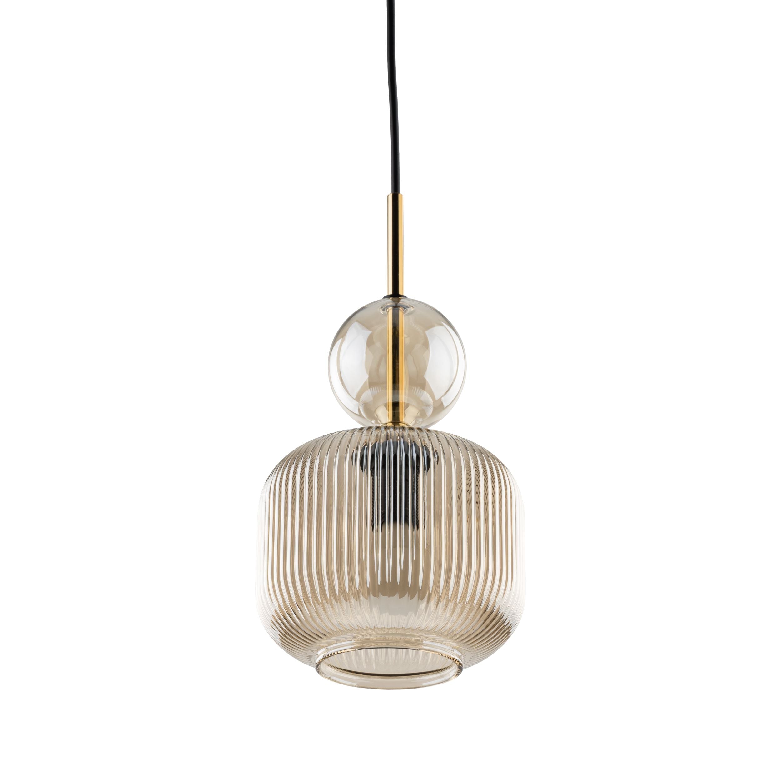 SOPHIA Ribbed Glass Pendant Light for Kitchen Island, Dining Room & Contemporary Interiors
