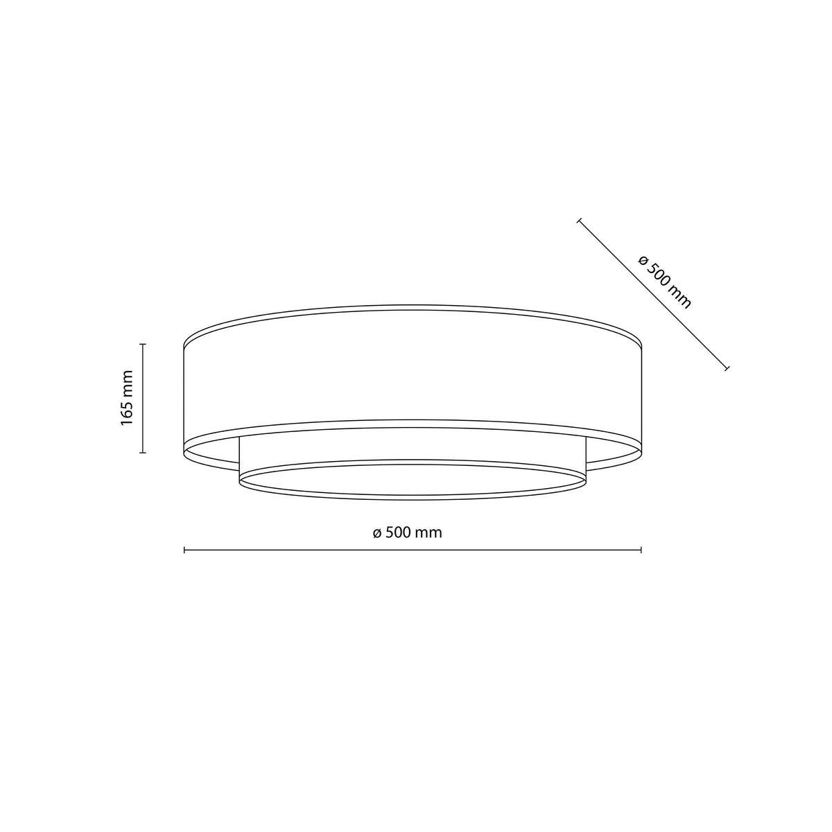 CALISTO JUTE Scandinavian Flush Mount Ceiling Light for Bedroom, Hallway & Living Room