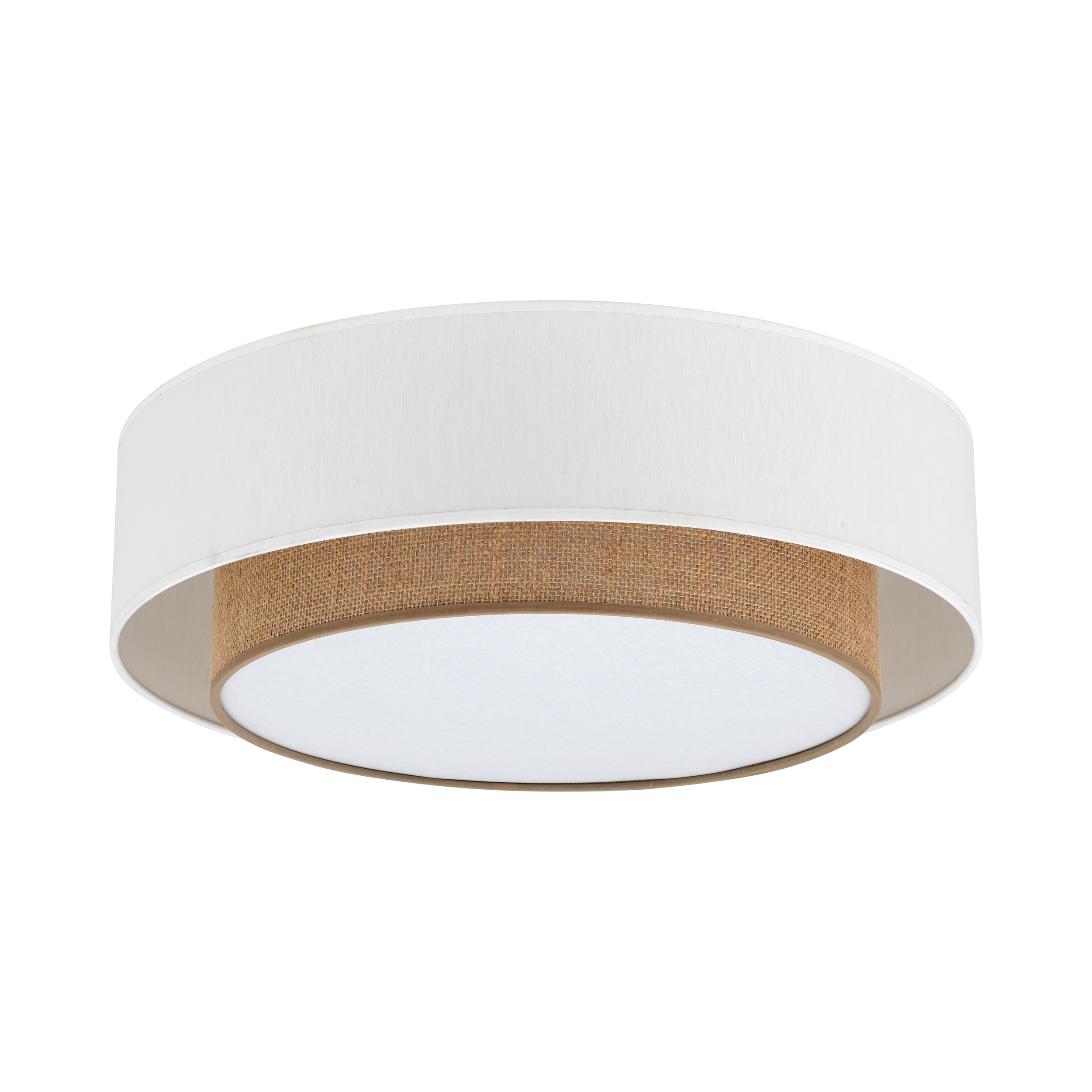 CALISTO JUTE Scandinavian Flush Mount Ceiling Light for Bedroom, Hallway & Living Room