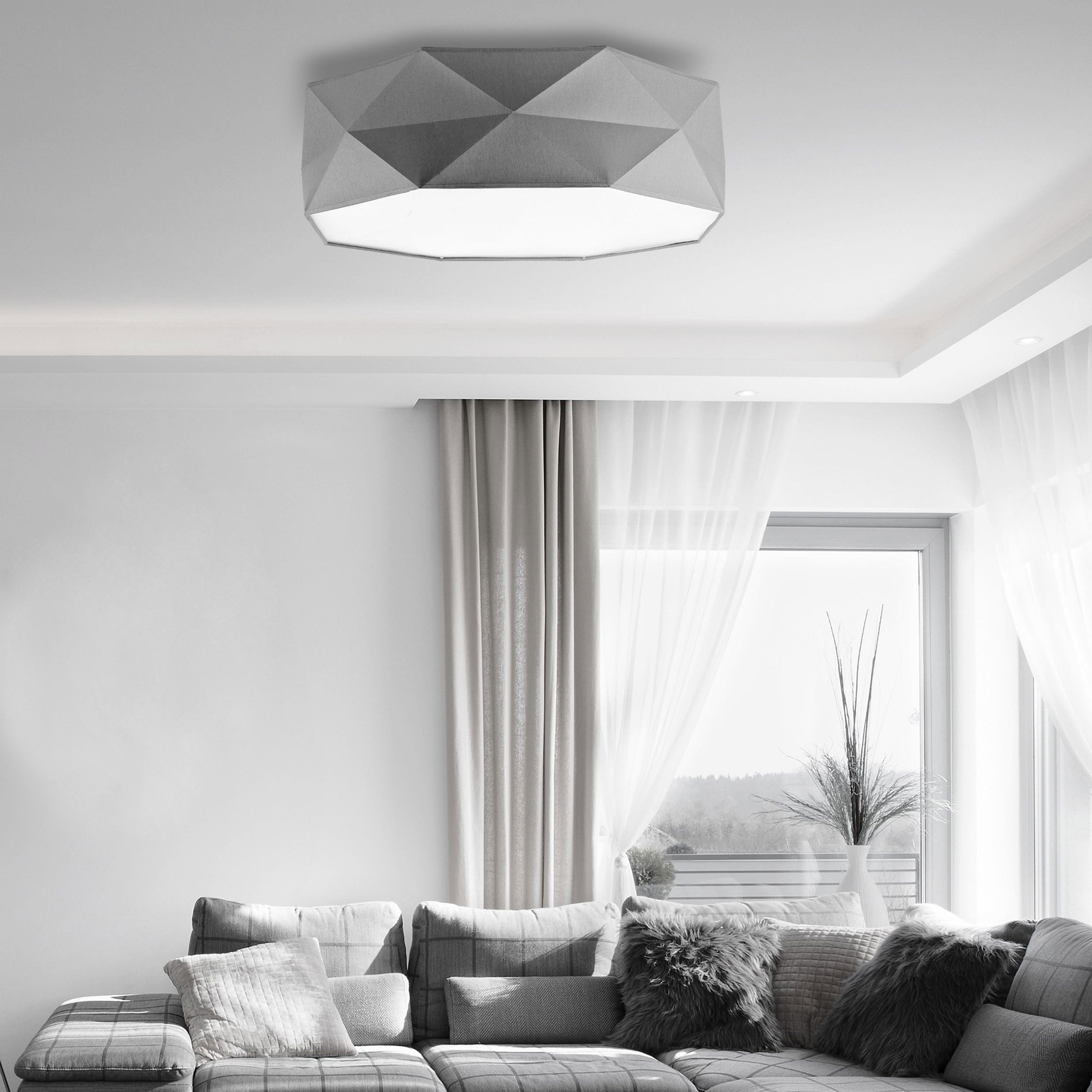 KANTOOR Gray Modern Flush Mount Light (Clearance)