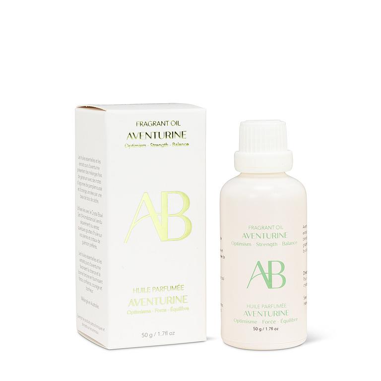 Aventurine Crystal Fragrance Oil Refill with cedarwood, germanium, grapefruit and orange Scent by Aromabotanical