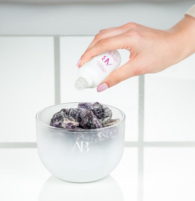 Amethyst Crystal Fragrance Bowl with Calming Lavender Oil by Aromabotanical