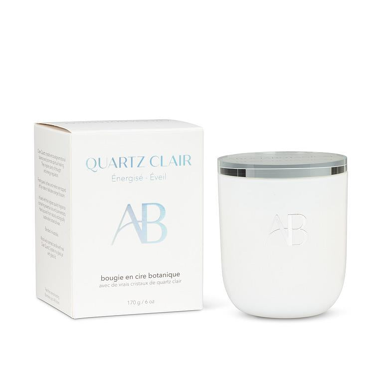 Clear Quartz Sm Crystal Candle