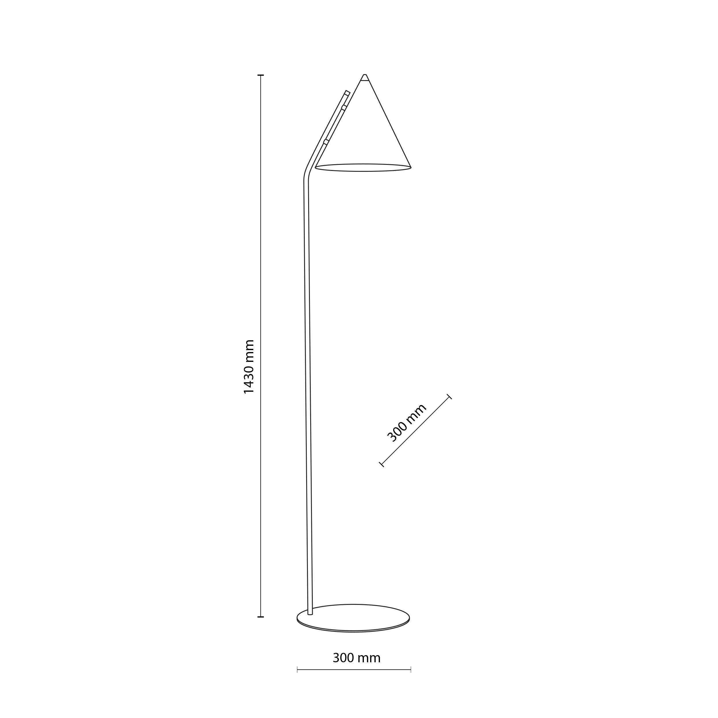 CONO Black Modern Minimalist Floor Lamp (Clearance)