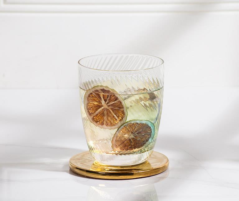 Rainbow Splash Tight Optic Tumbler – Set of 4 | Lustre Cocktail Glass (13oz)