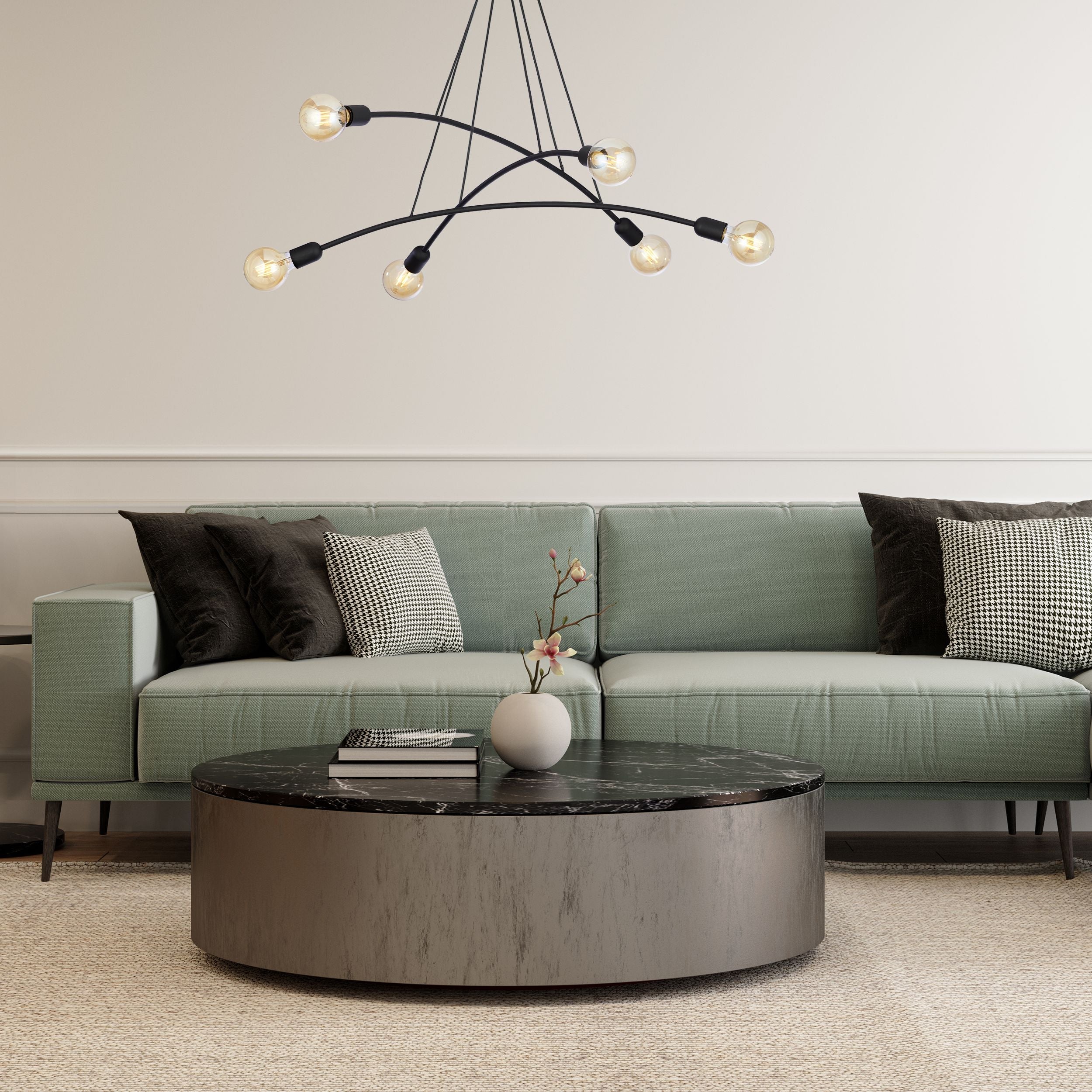 HELIX Black Minimalist Pendant Light 6 (Clearance)