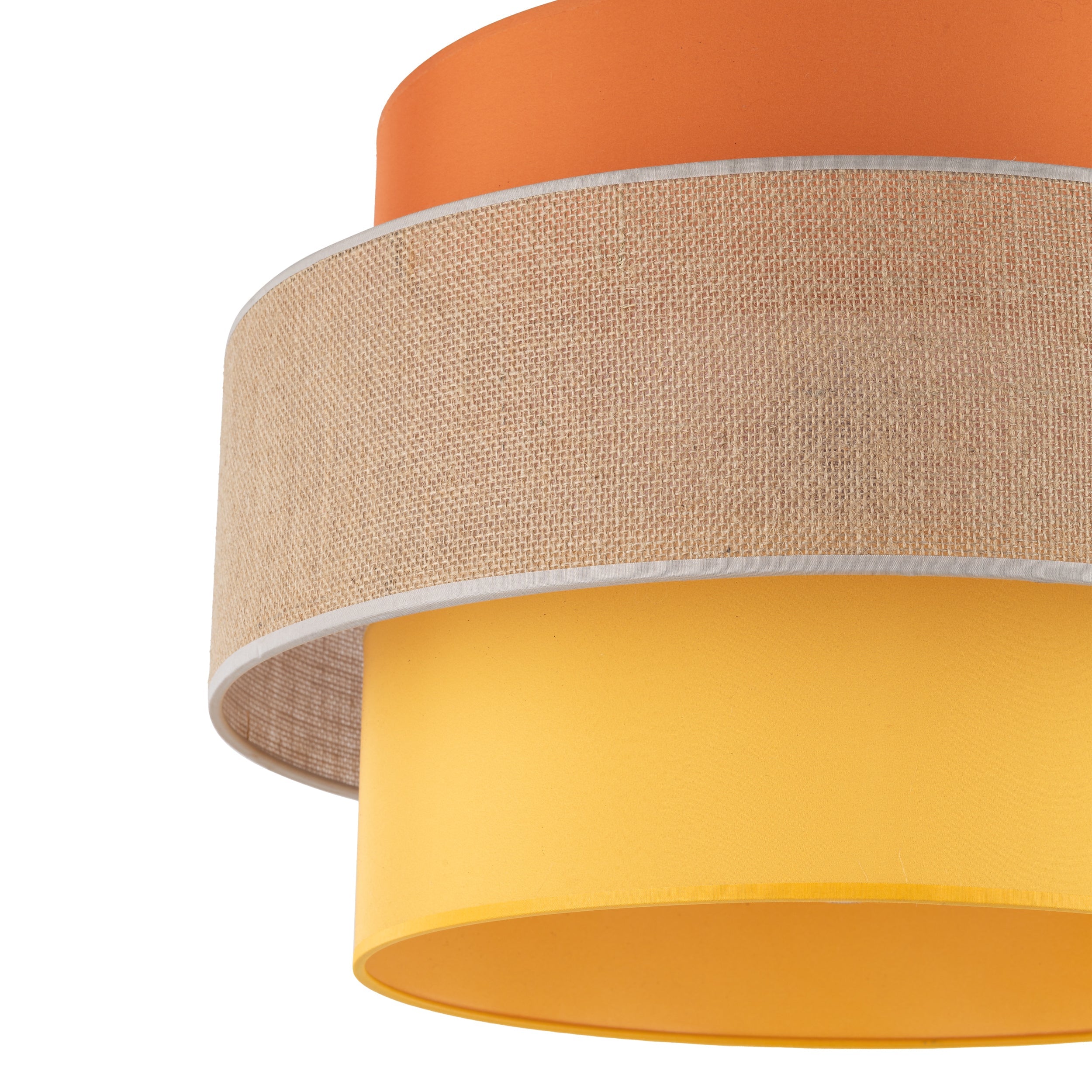 TRIO Jute Mid-Century Boho Large Pendant Ceiling Light Fixture for Kitchen Island, Dining Room & Living Room