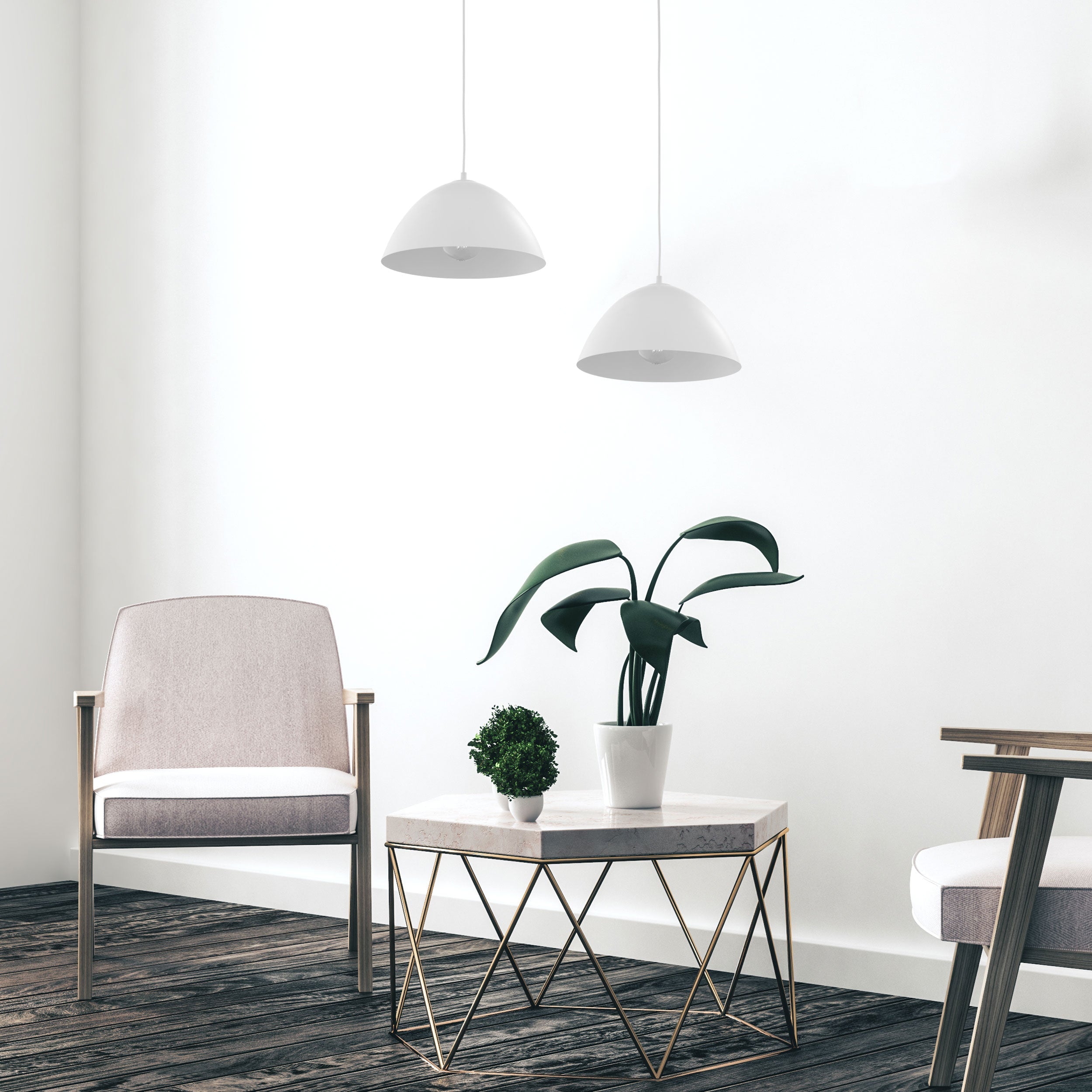 FARO Mid-Century Modern Pendant Ceiling Light Fixture for Kitchen Island, Dining Room & Living Room