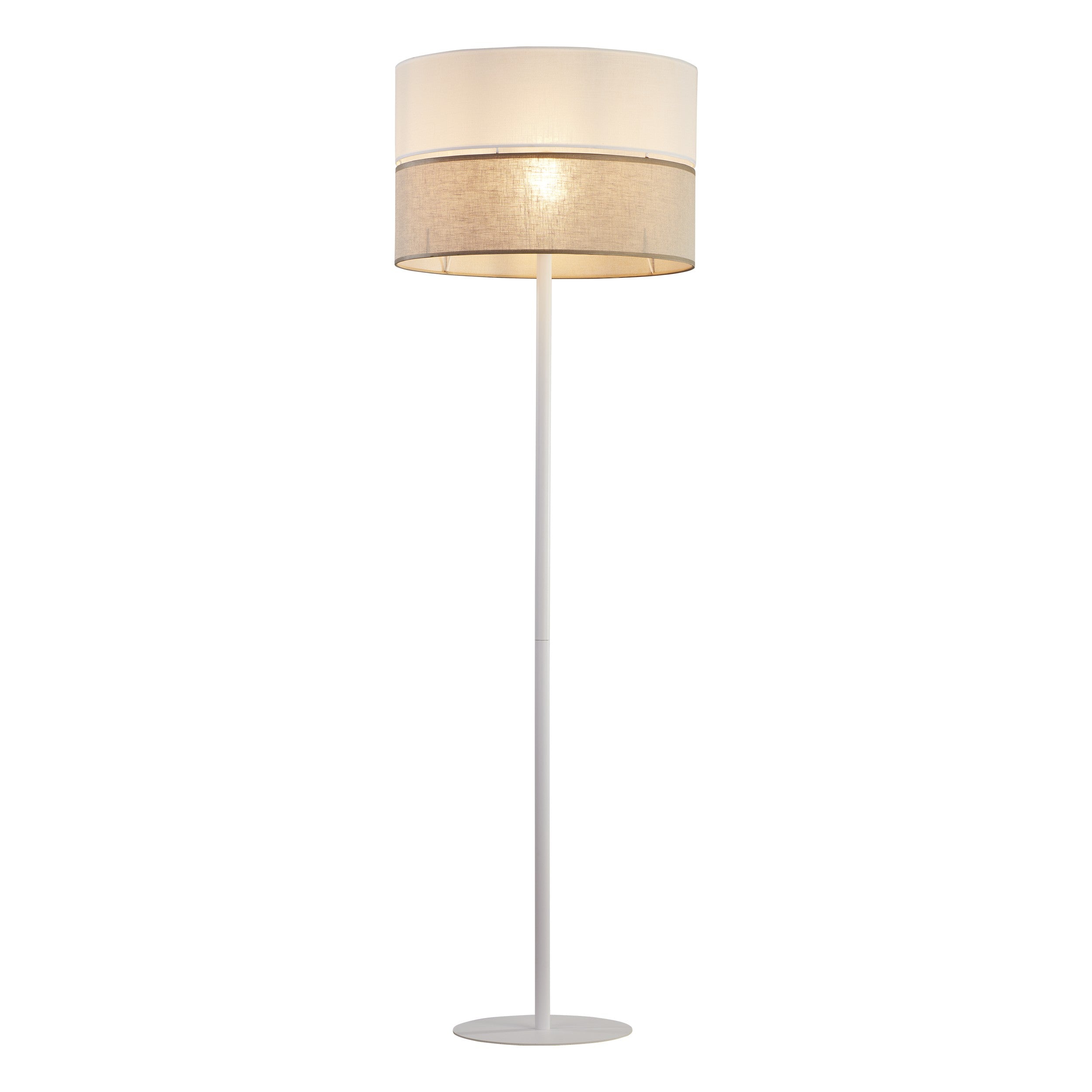 LINOBIANCO Natural Woven Floor Lamp for Living Room, Bedroom & Reading Nook – Scandinavian Minimalist Lighting