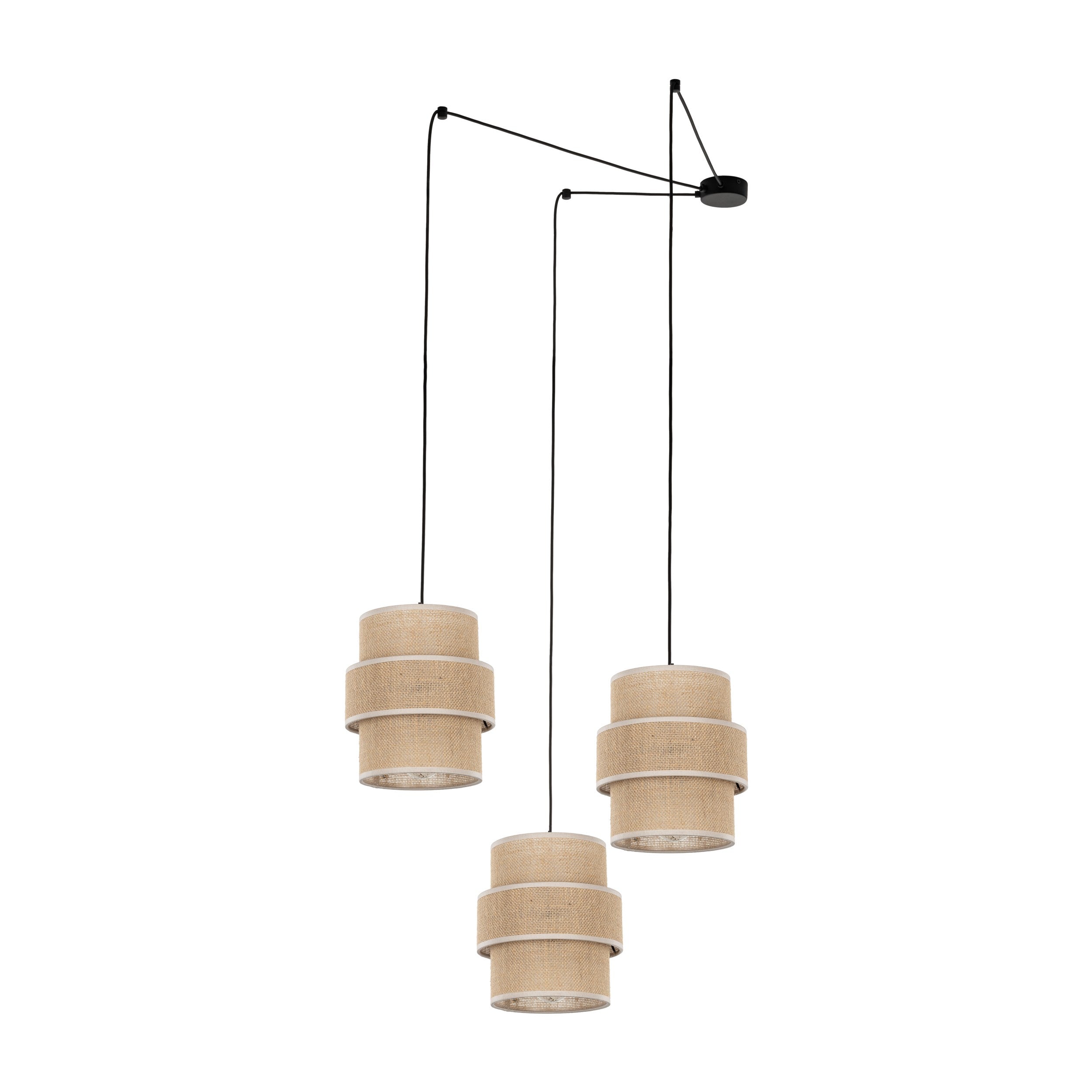 CALISTO JUTE Natural Suspension Lamp 3 (Clearance)