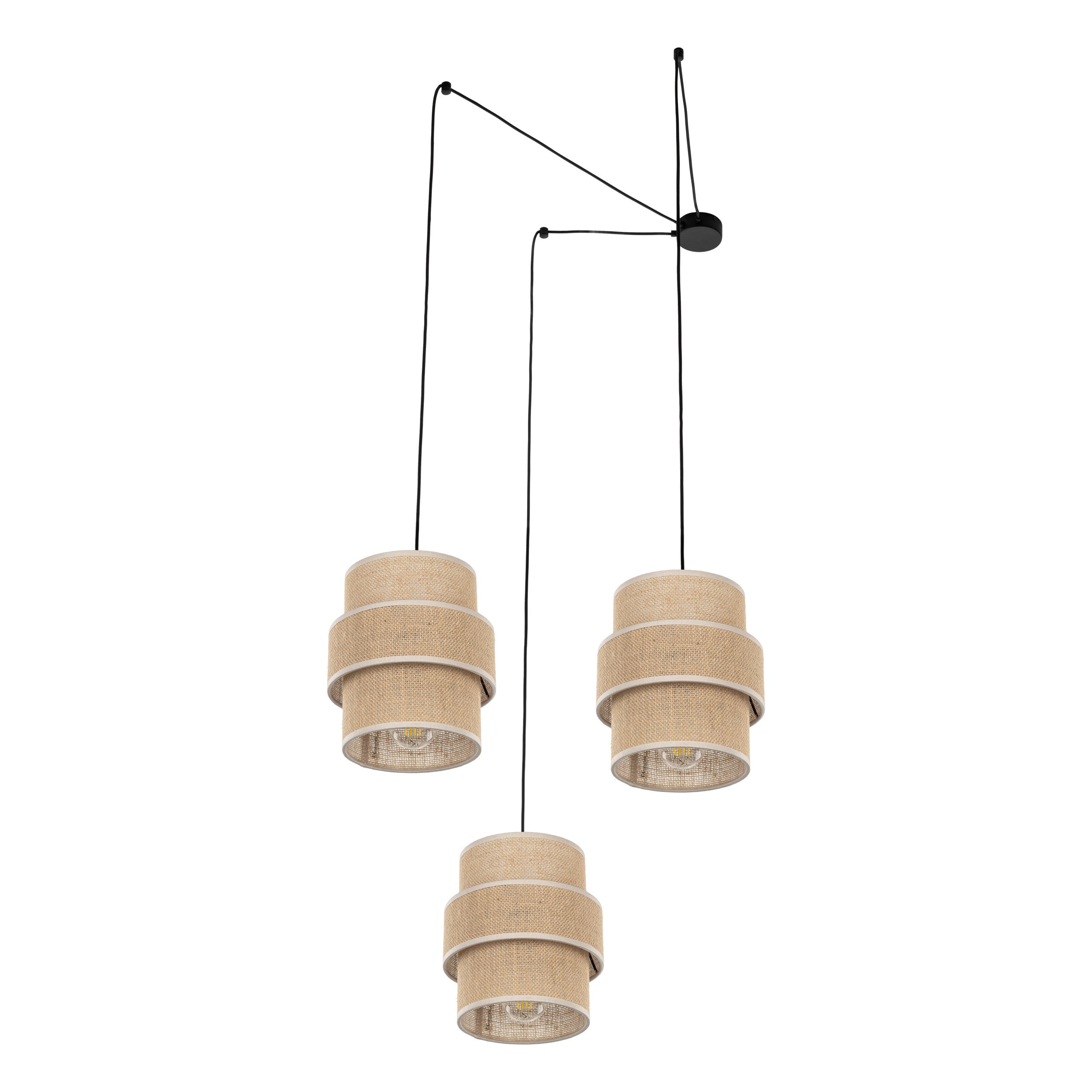 CALISTO JUTE Natural Suspension Lamp 3 (Clearance)