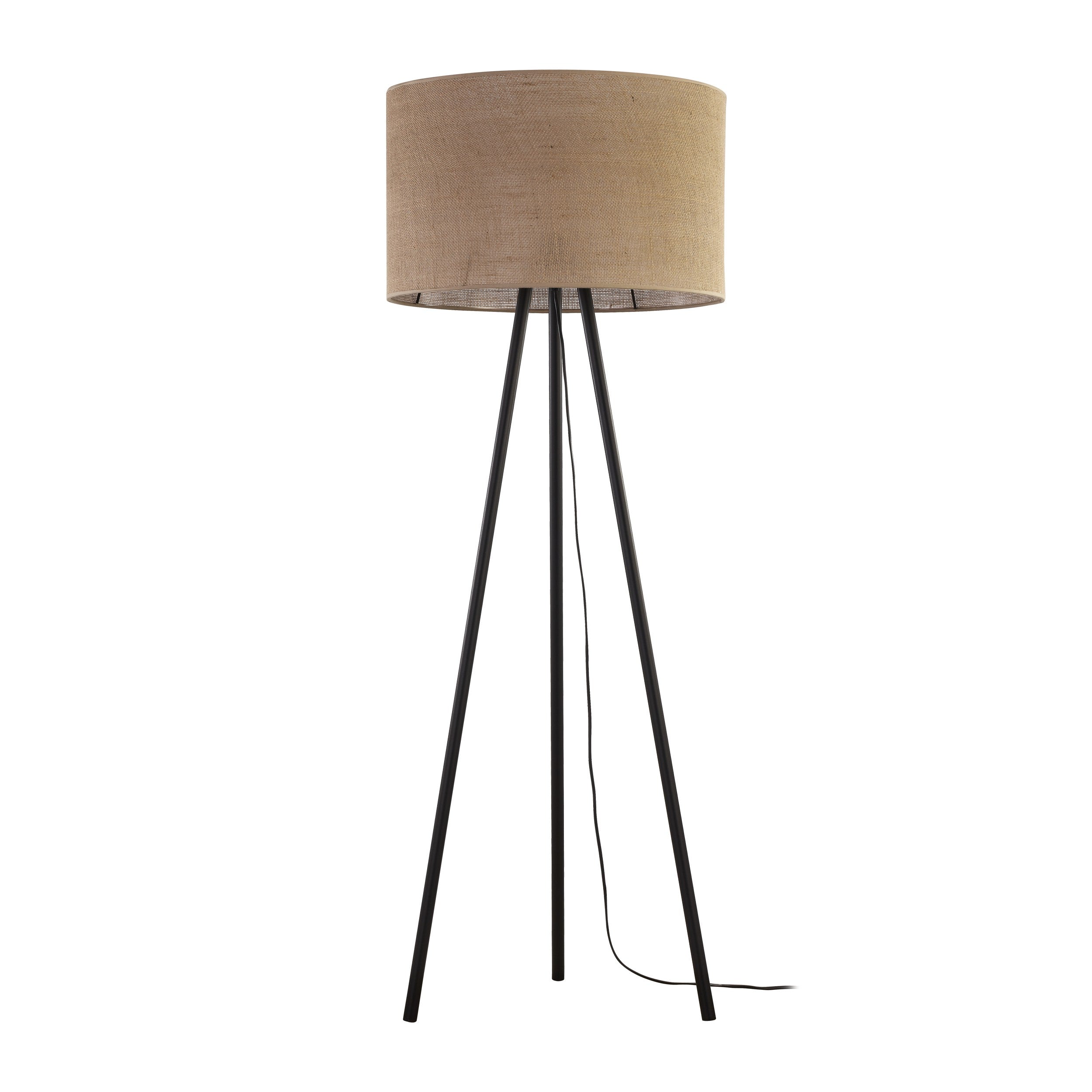 JUTE Natural Woven Floor Lamp for Living Room, Bedroom & Reading Nook – Scandinavian Minimalist Lighting(Clearance)