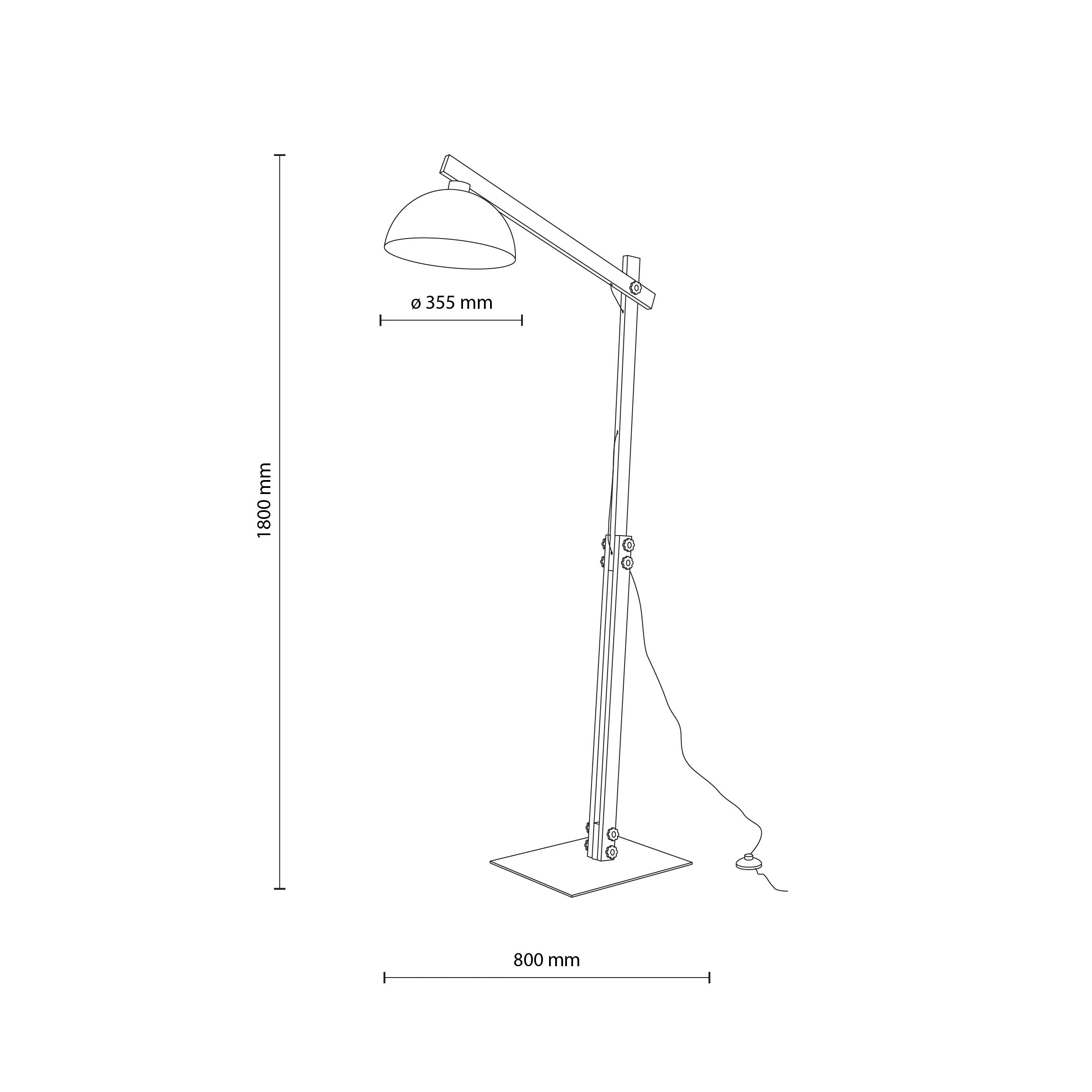 OSLO White Scandinavian Floor Lamp (Clearance)