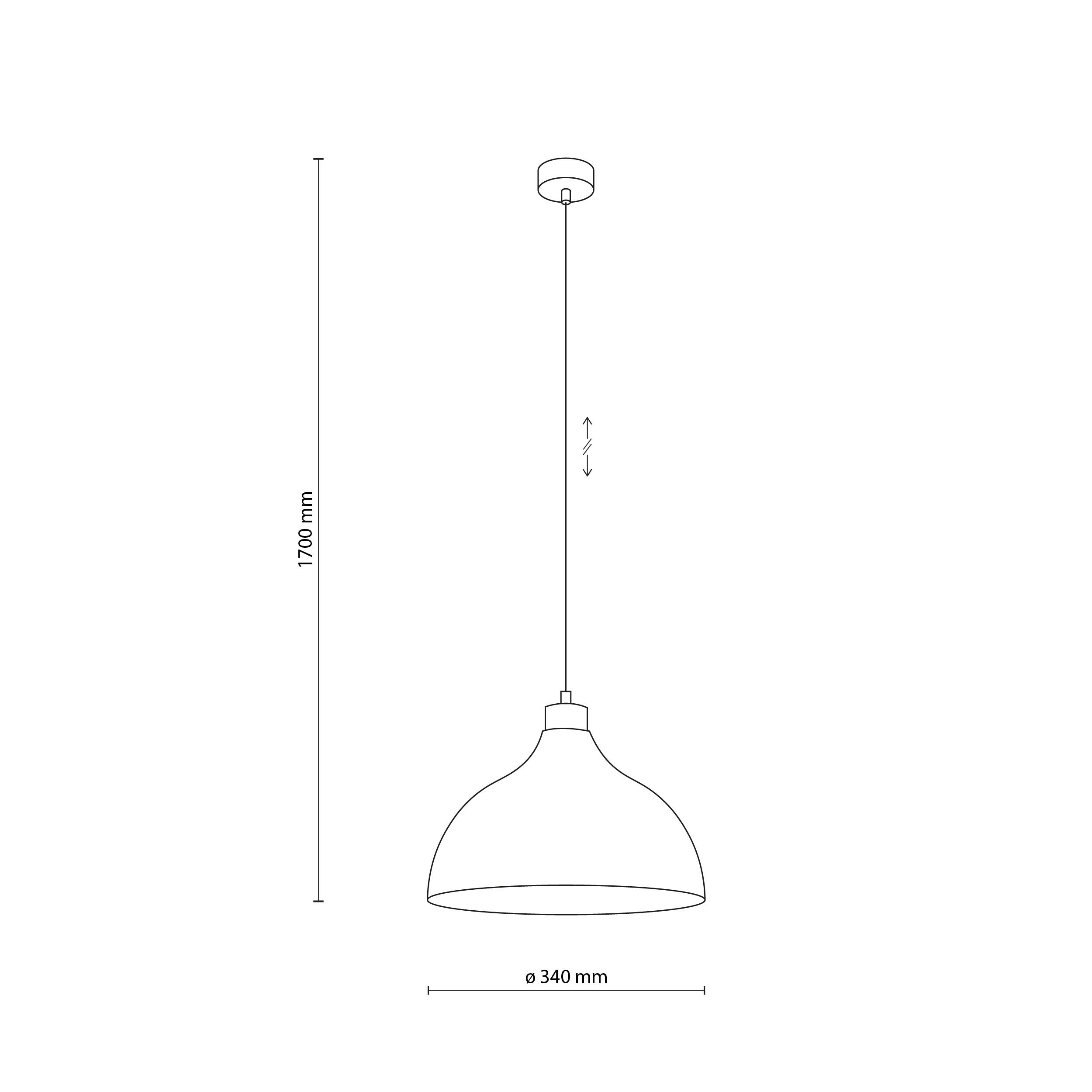 CAP Scandinavian Pendant Light for Kitchen, Hallway & Dining Room