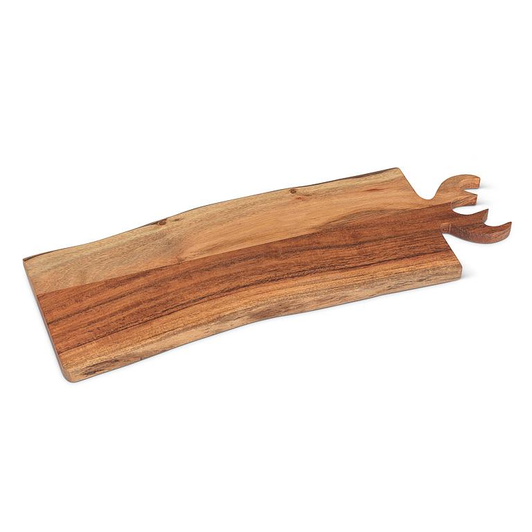 Large Antler Handle Acacia Wood Serving Board – 8.5" x 21.5"