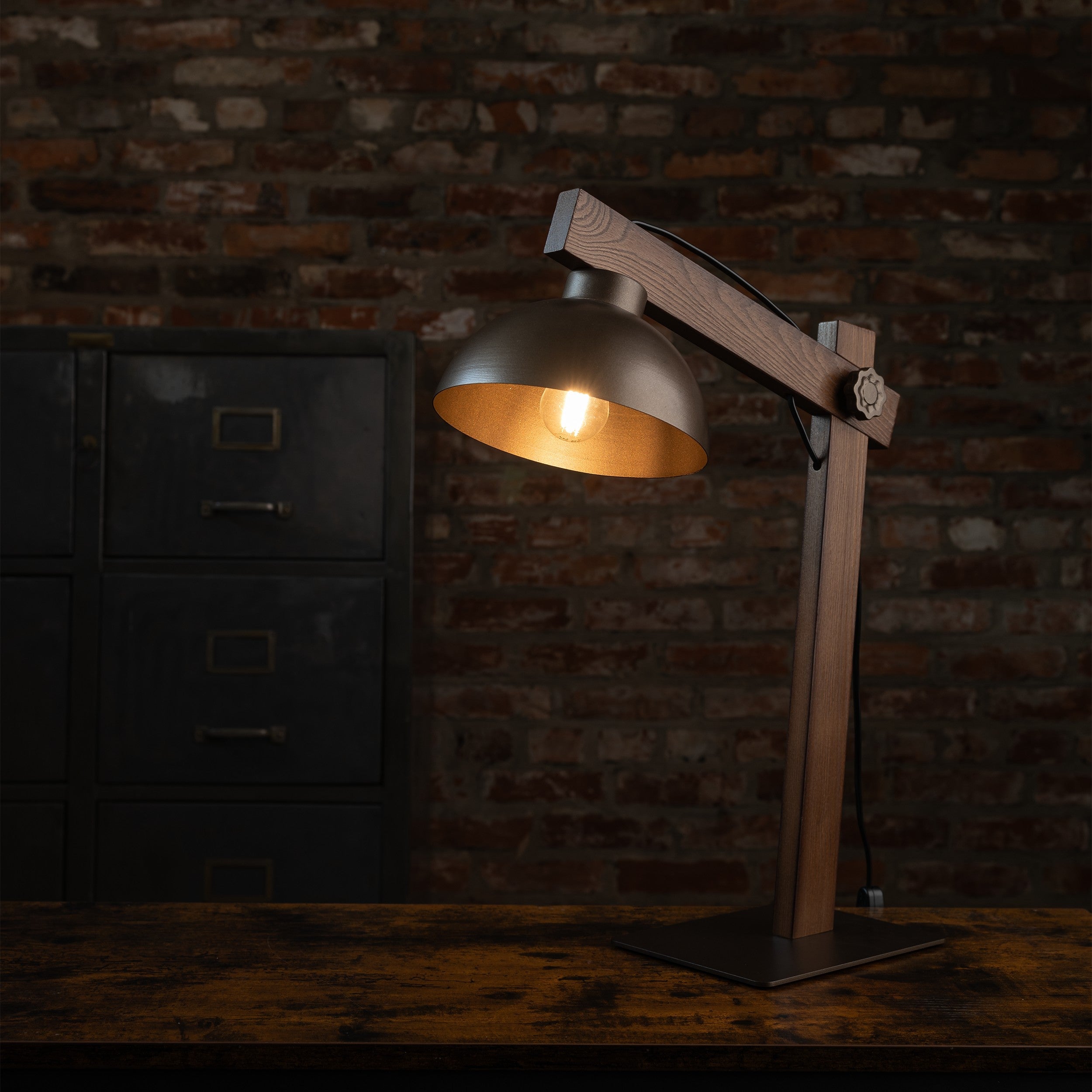 OSLO Brown Scandinavian Night Lamp