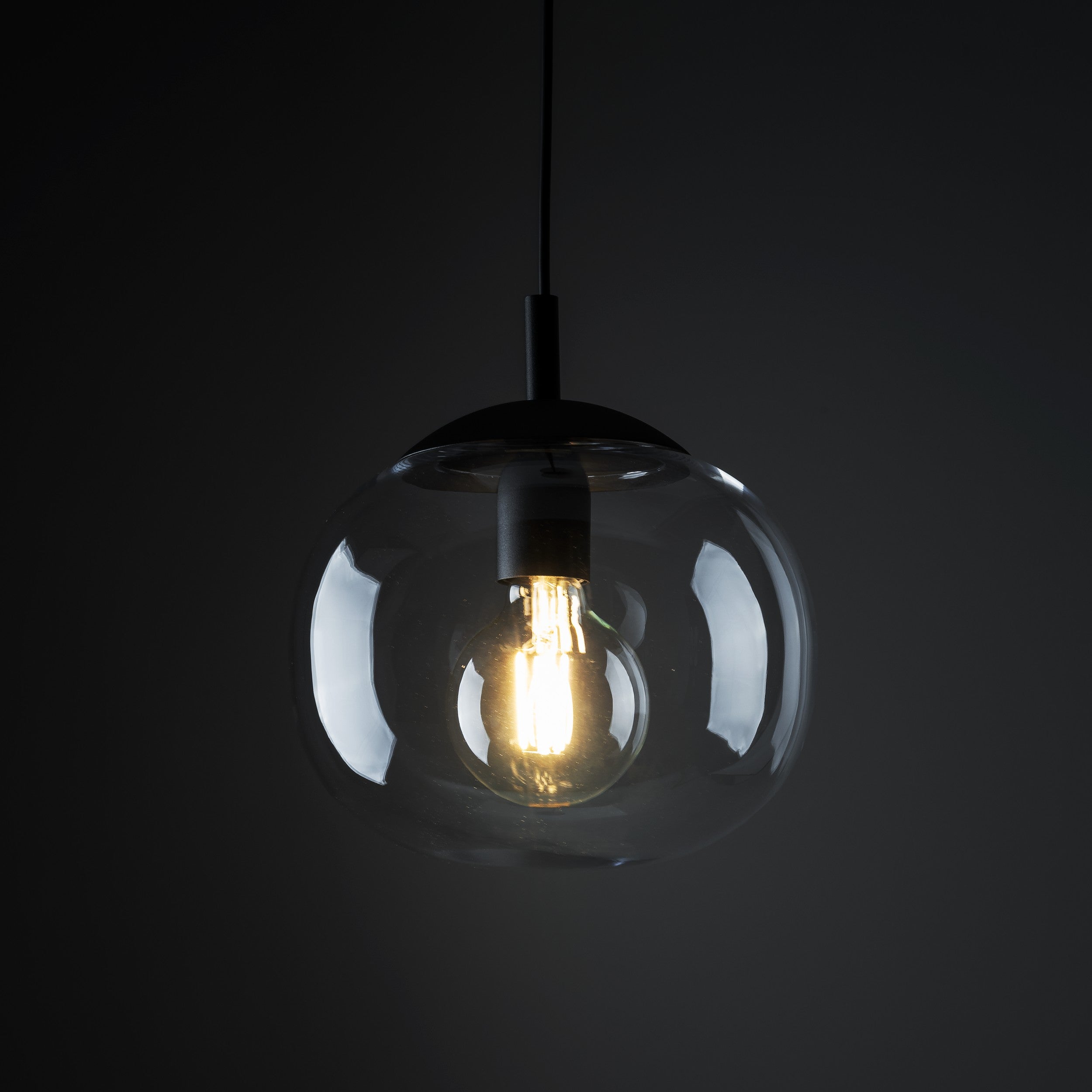 VIBE Graphite Glass Scandinavian Pendant Light