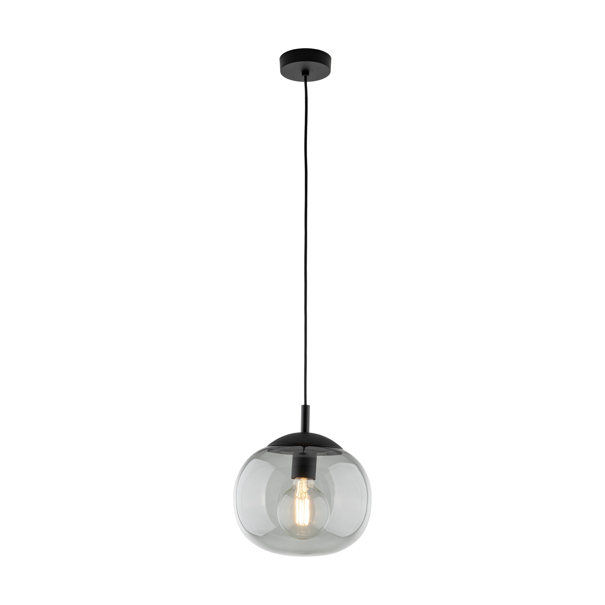 VIBE Graphite Glass Scandinavian Pendant Light for Kitchen Island & Dining Table
