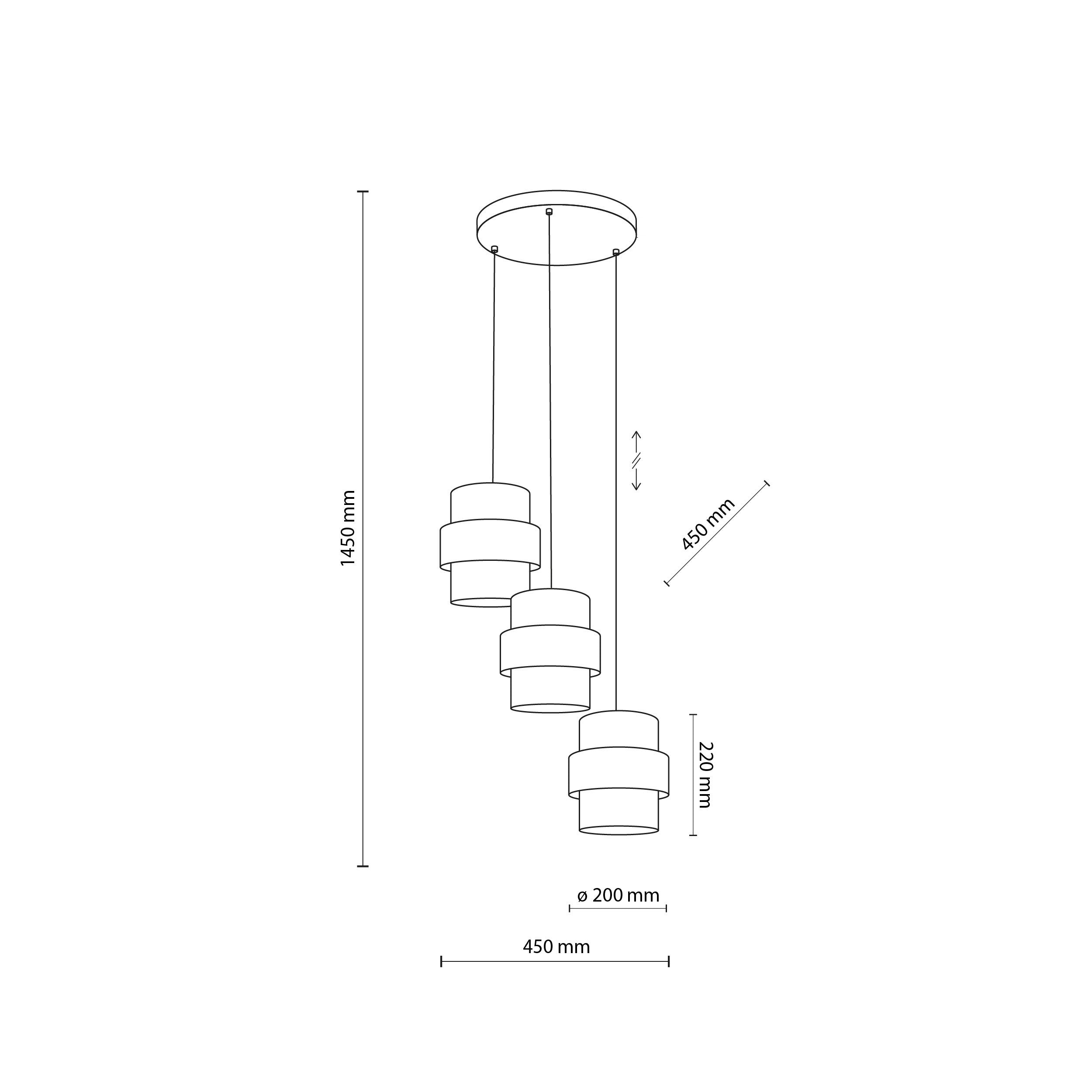 CALISTO JUTE 3-Light Pendant Light for Dining Tables, Stairwells & Natural Interiors