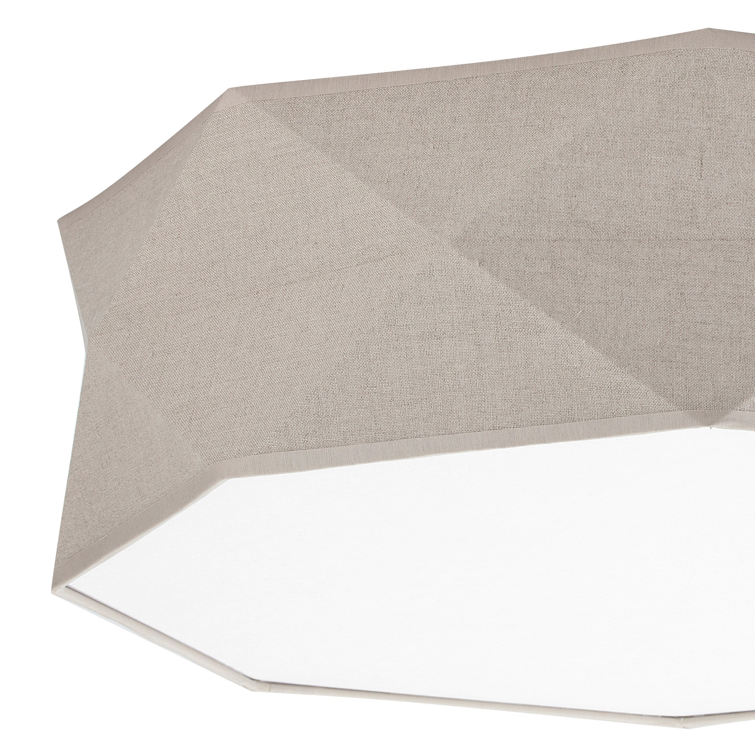 KANTOOR Beige Linen Flush Mount Light