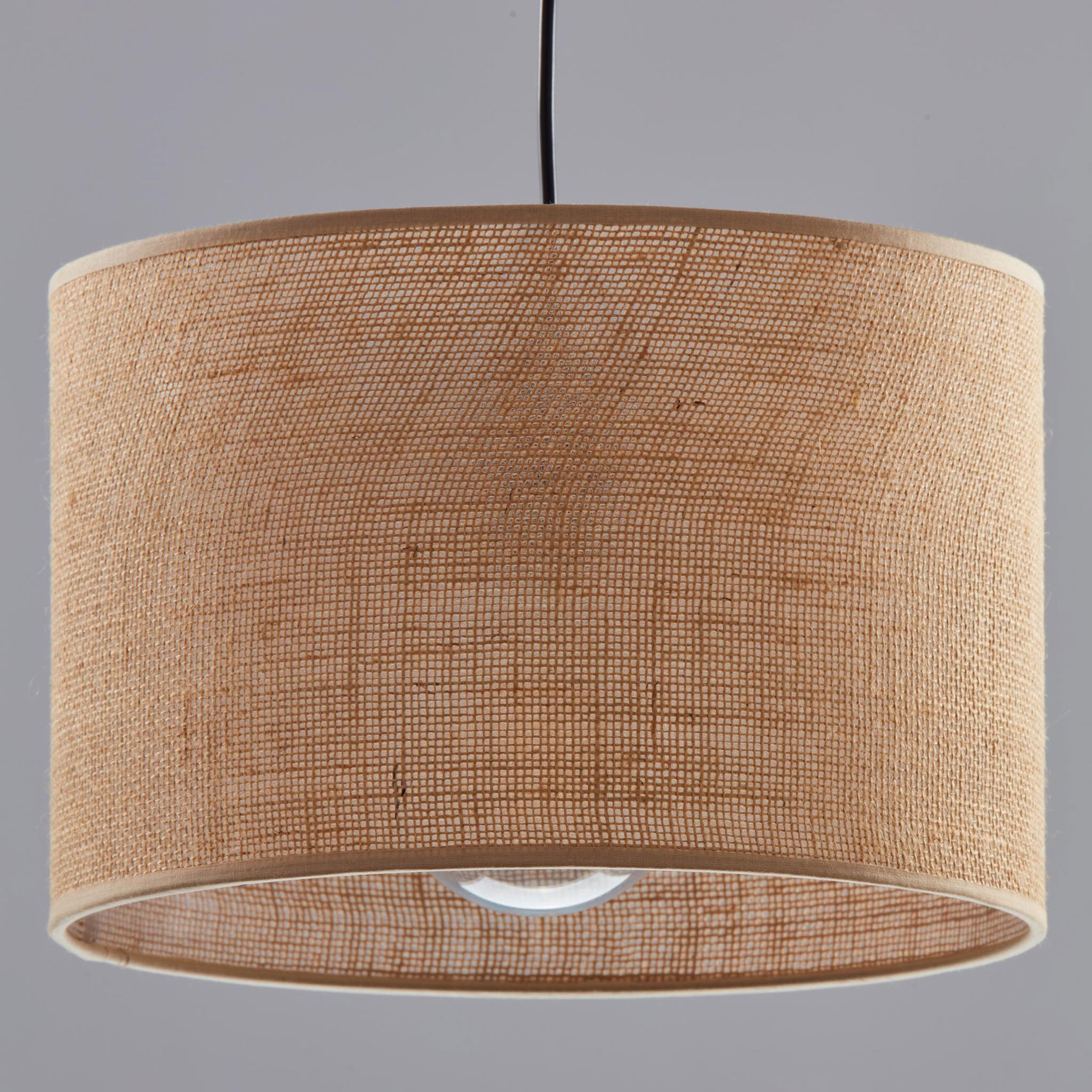 Jute Natural Fiber Scandinavian Pendant Ceiling Light for Kitchen Island, Dining Room & Warm Interior Lighting