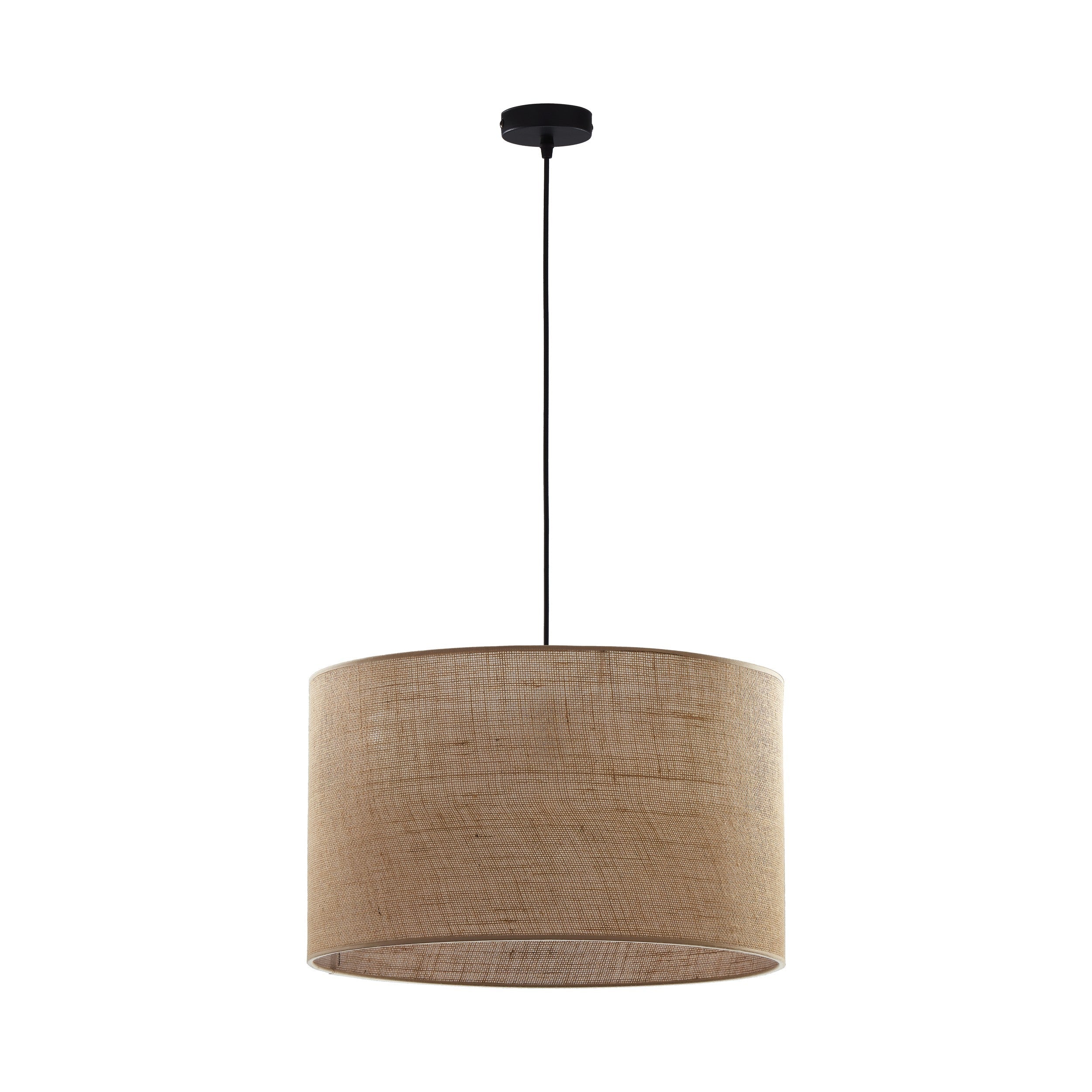 Jute Natural Fiber Scandinavian Pendant Ceiling Light for Kitchen Island, Dining Room & Warm Interior Lighting