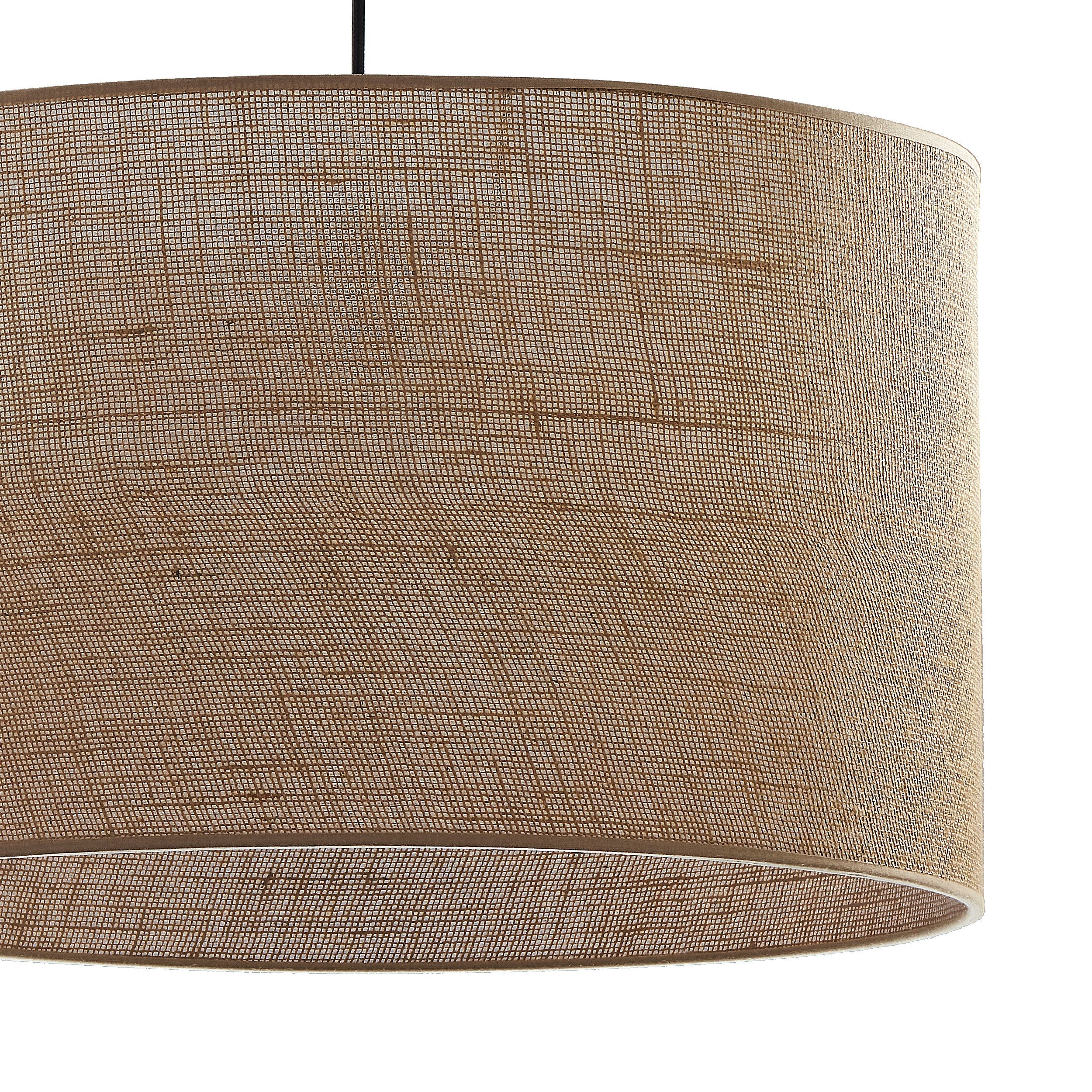 Jute Natural Fiber Scandinavian Pendant Ceiling Light for Kitchen Island, Dining Room & Warm Interior Lighting