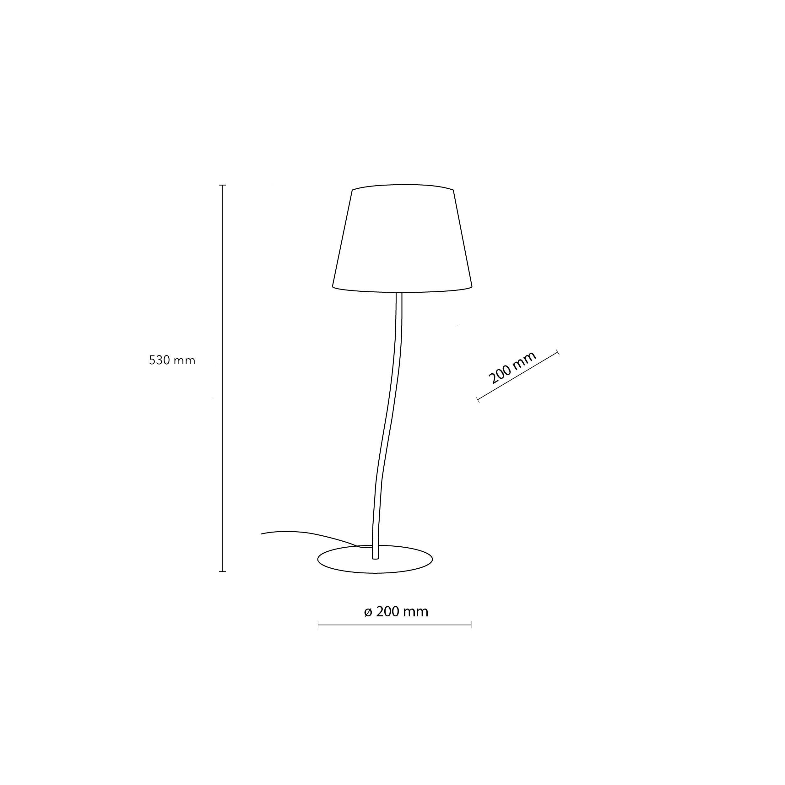 NICOLA Orange Mid-Century Modern Table Lamp for Bedroom & Living Room