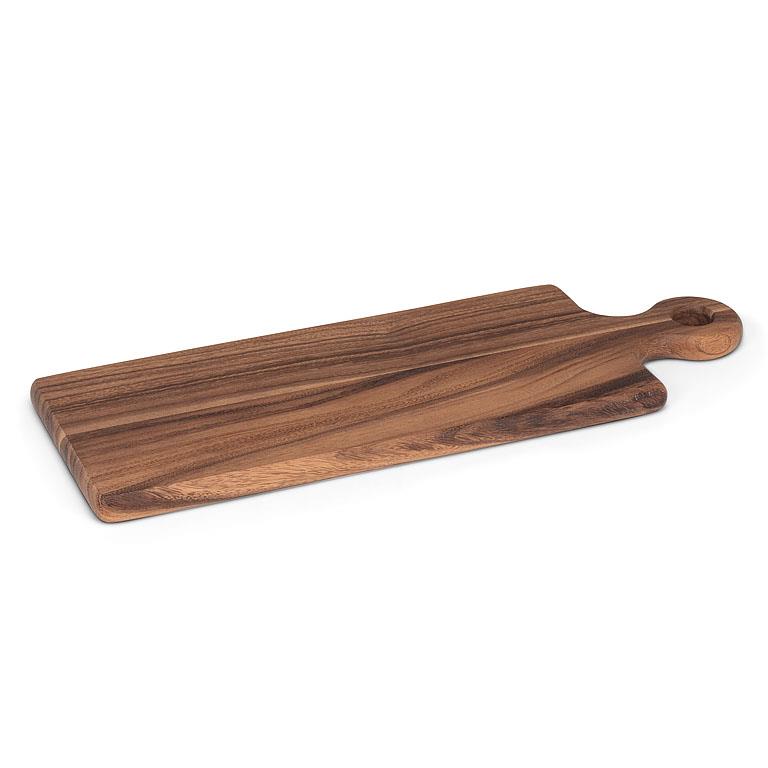 Medium Rectangular Acacia Wood Serving Board with Loop Handle – Charcuterie & Cheese Board (20")