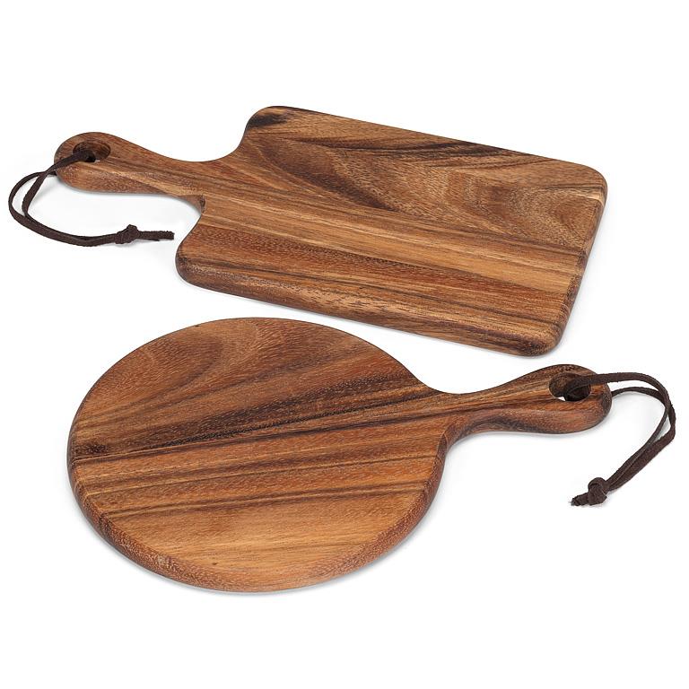 Small Rectangular Acacia Wood Serving Board with Handle – Charcuterie & Cheese Board