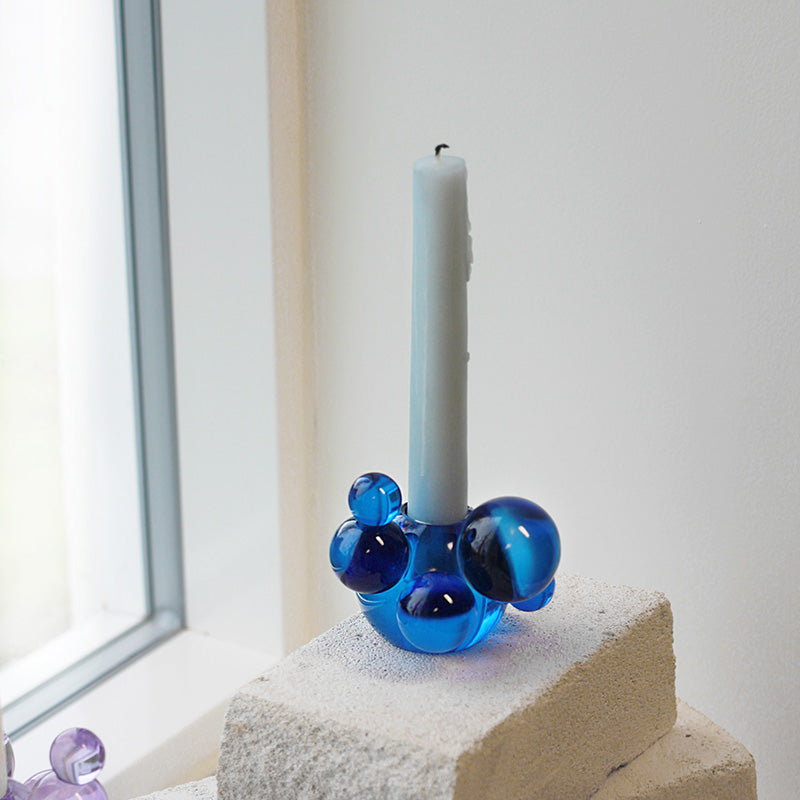 Bubble Candle Holder - Blue