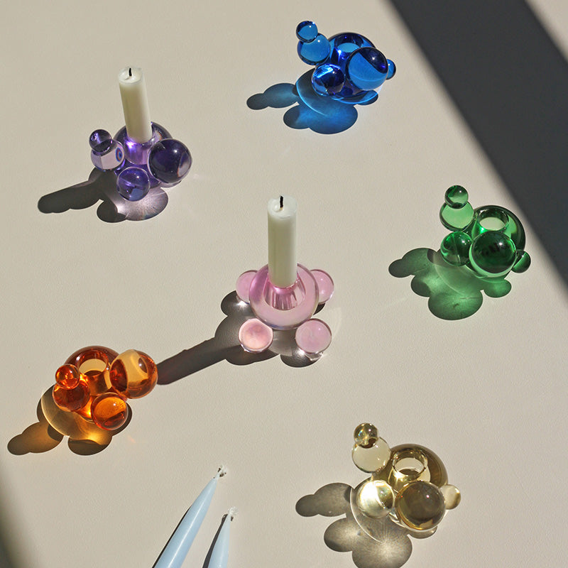 Bubble Sphere Candle Holder - Pink