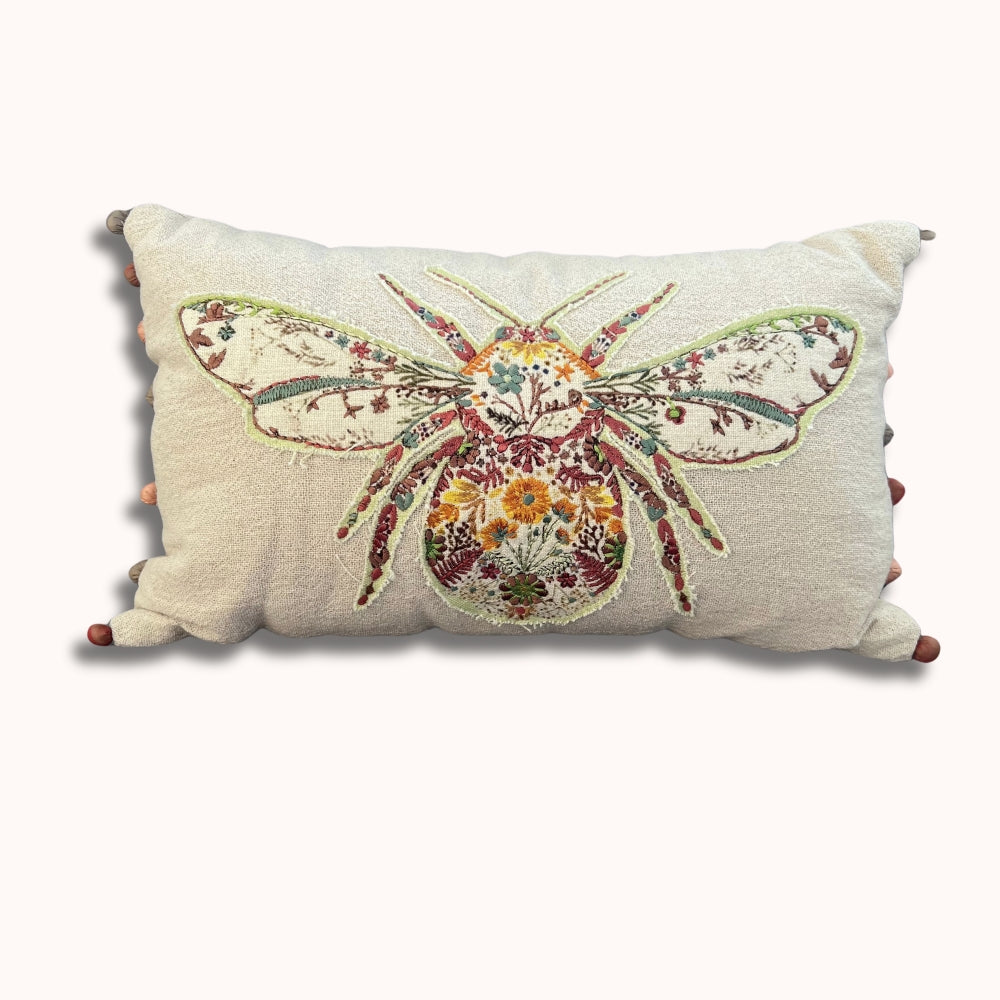 BumblebeeLinenLumbarPillowCover-Orange #color_orange