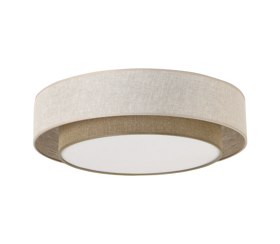 CALISTO JUTE Natural Woven Flush Mount Ceiling Light Fixture for Kitchen, Hallway & Living Room – Scandinavian Minimalist Lighting