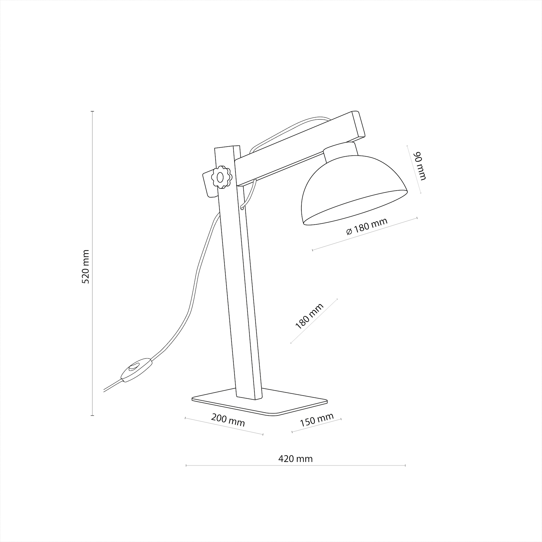 OSLO White Scandinavian Night Lamp