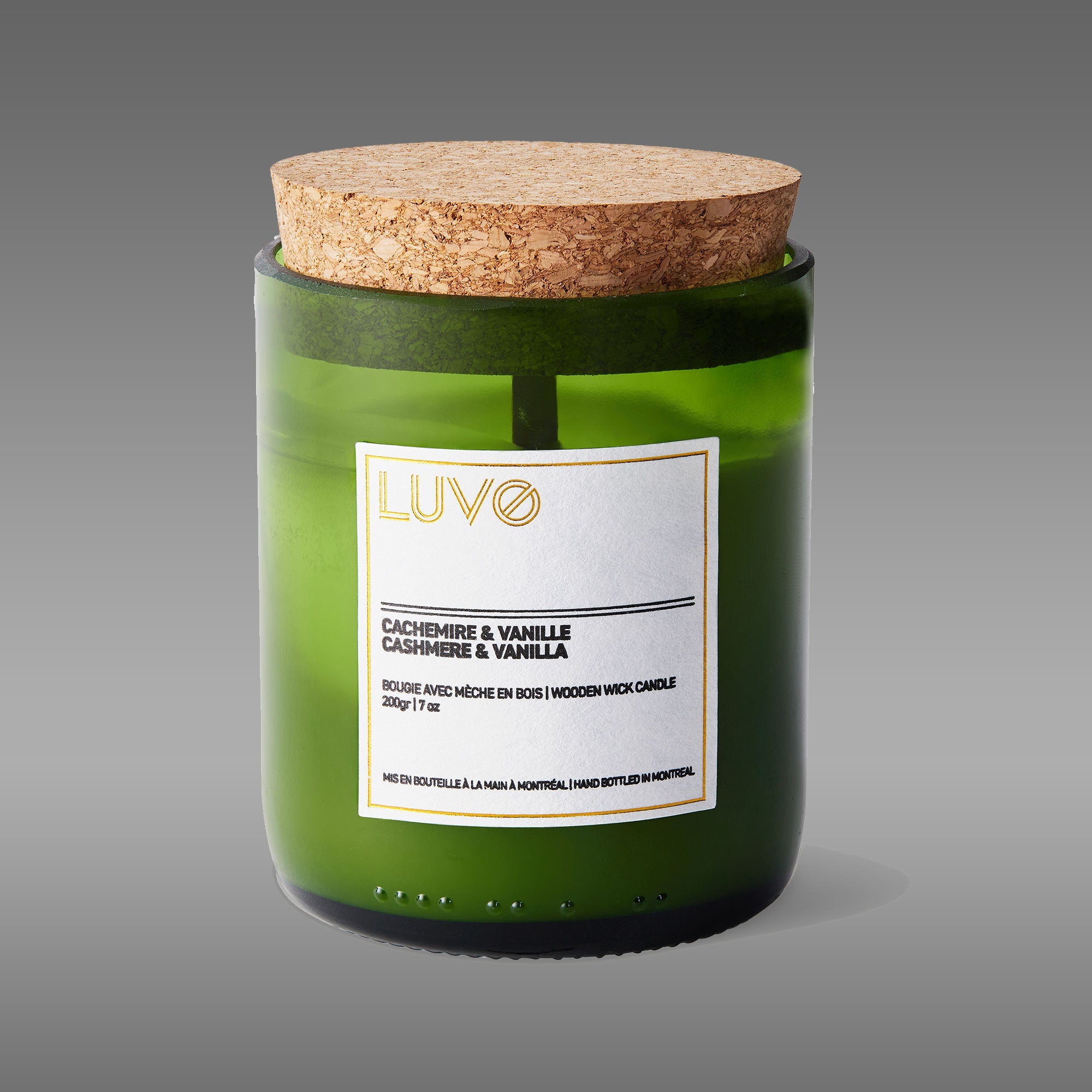 Cashemere & Vanilla Wooden Wick Scented Candle