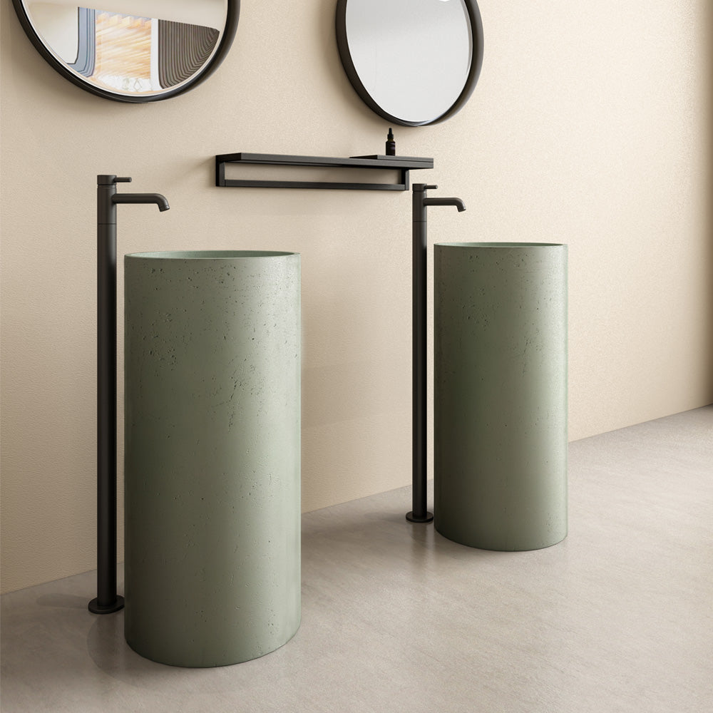 Callisto Pedestal Sink - Olive Green