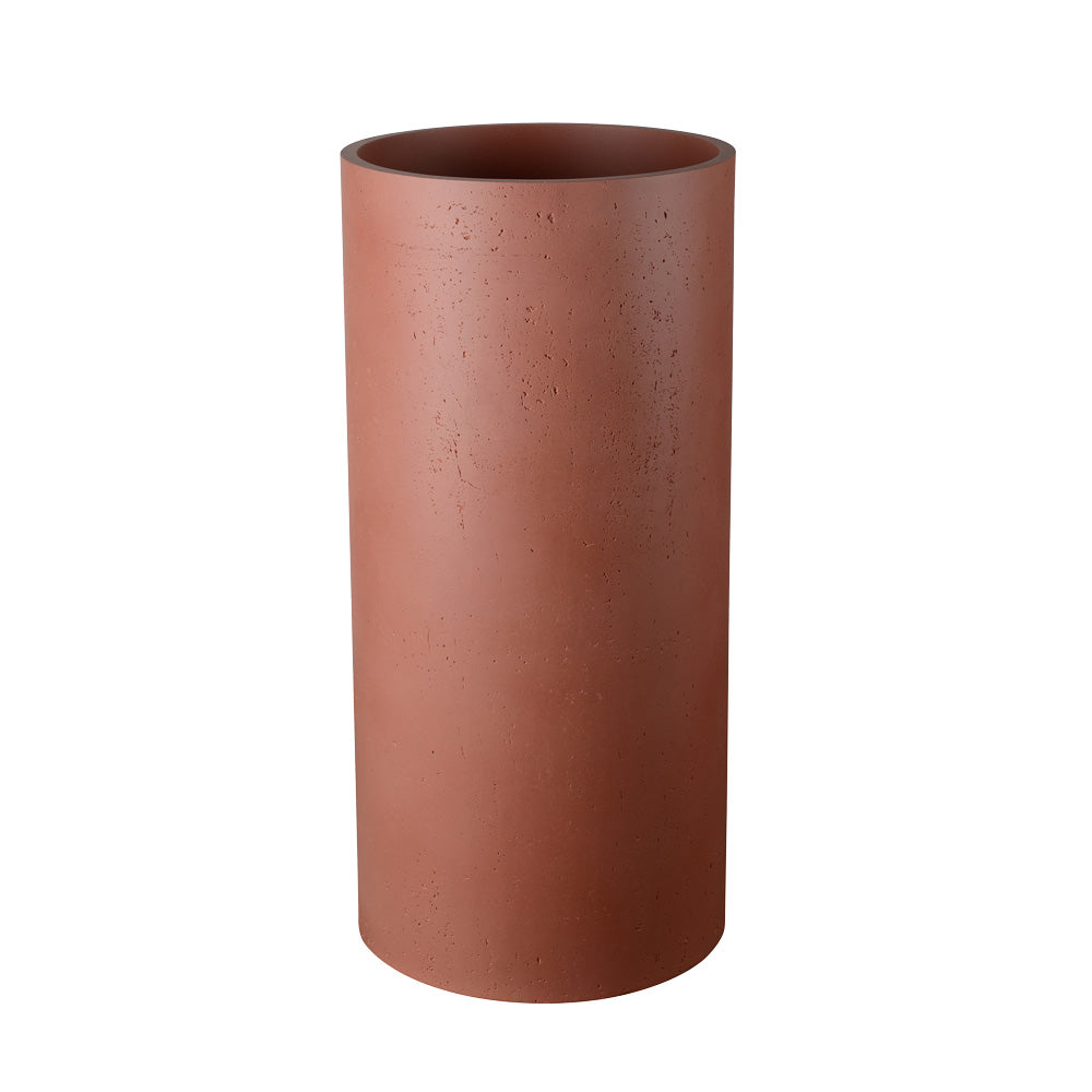 Callisto Pedestal Sink - Terracotta Red