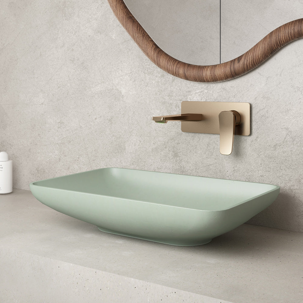 Curvea Table Mounted Sink - Olive Green