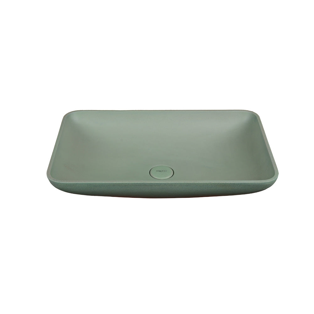 Curvea Table Mounted Sink - Olive Green