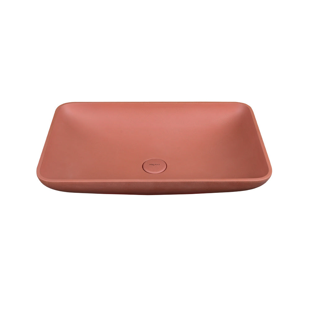Curvea Table Mounted Sink - Terracotta Red
