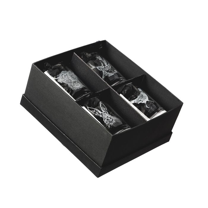Country Animals Glass Tumblers (Set Of 4)