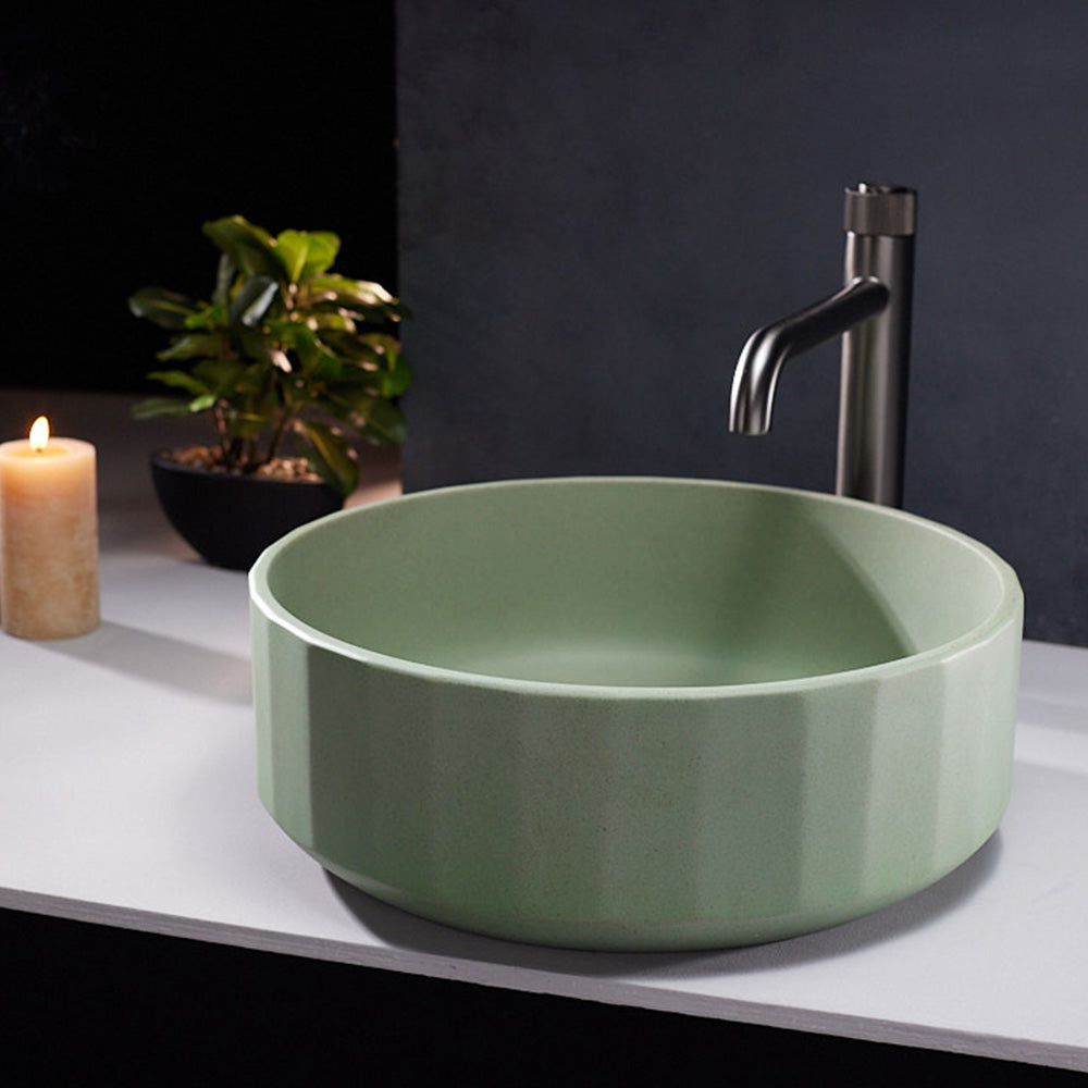 Évier sur table Orbito - Vert olive