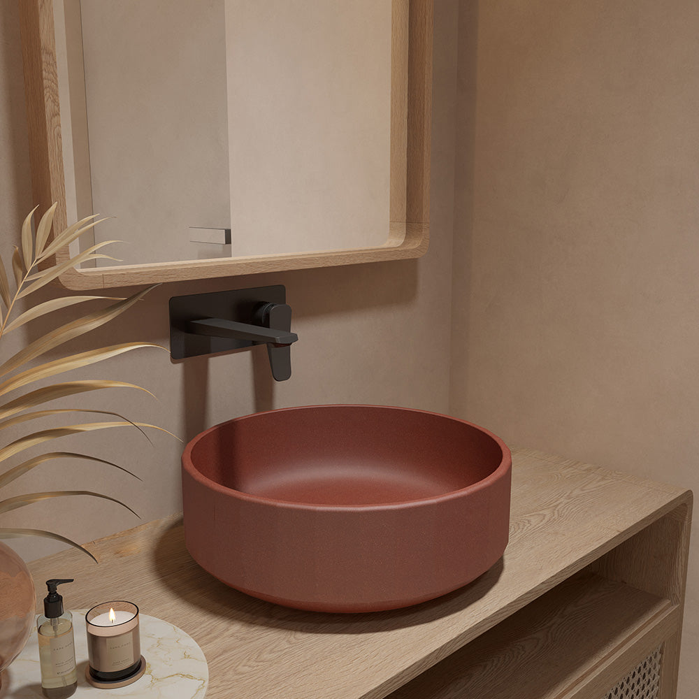 Évier sur table Orbito - Rouge terre cuite