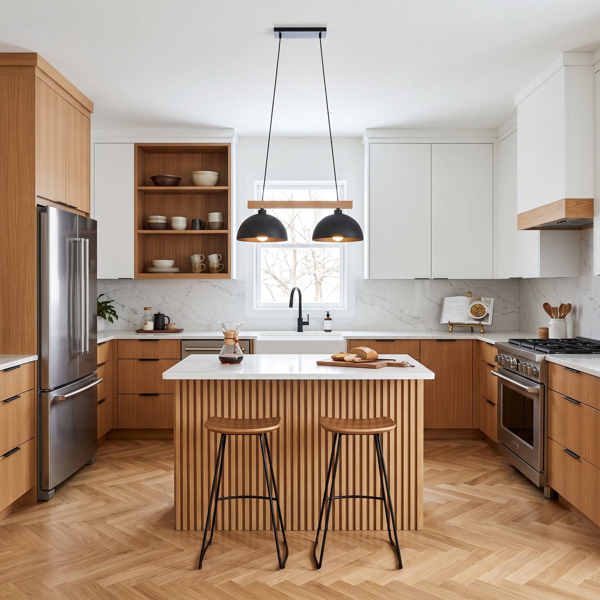 OSLO 2-Light Scandinavian Pendant Light for Kitchen Island, Dining Table & Modern Interiors