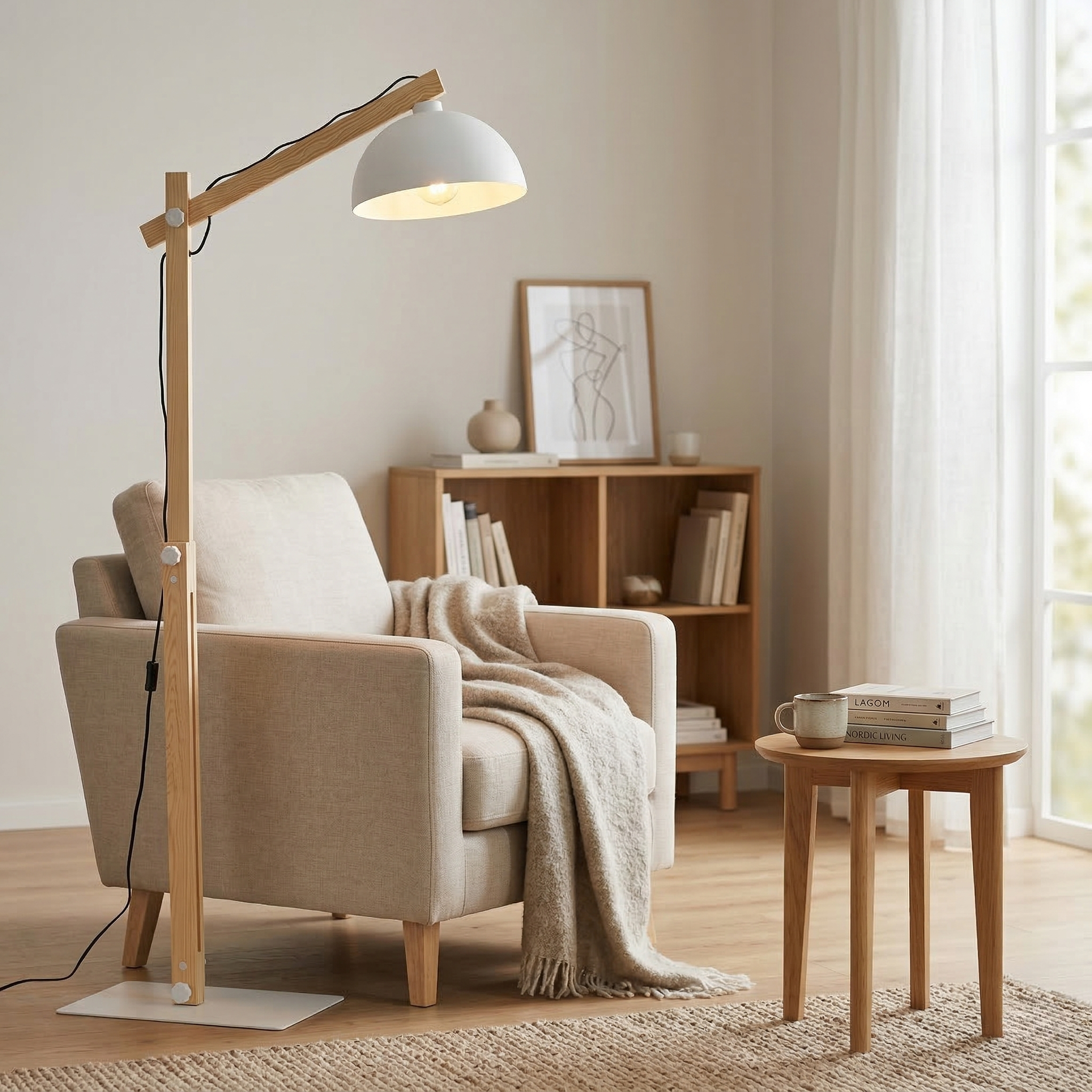 OSLO White Scandinavian Floor Lamp (Clearance)