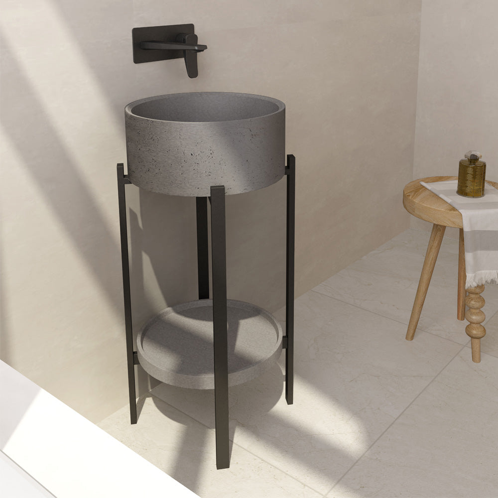 Assiette Ronde Étagère Spheris - Gris Mat